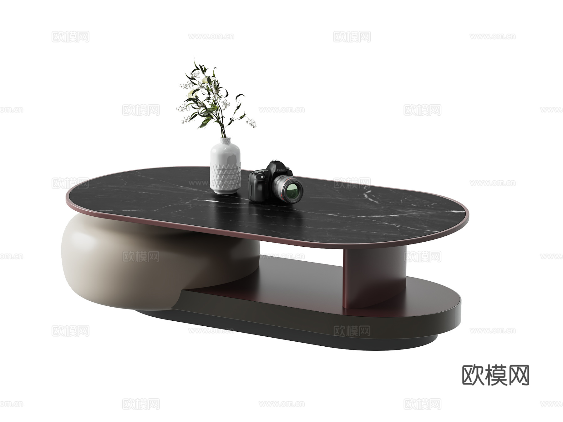 现代茶几 饰品摆件3d模型