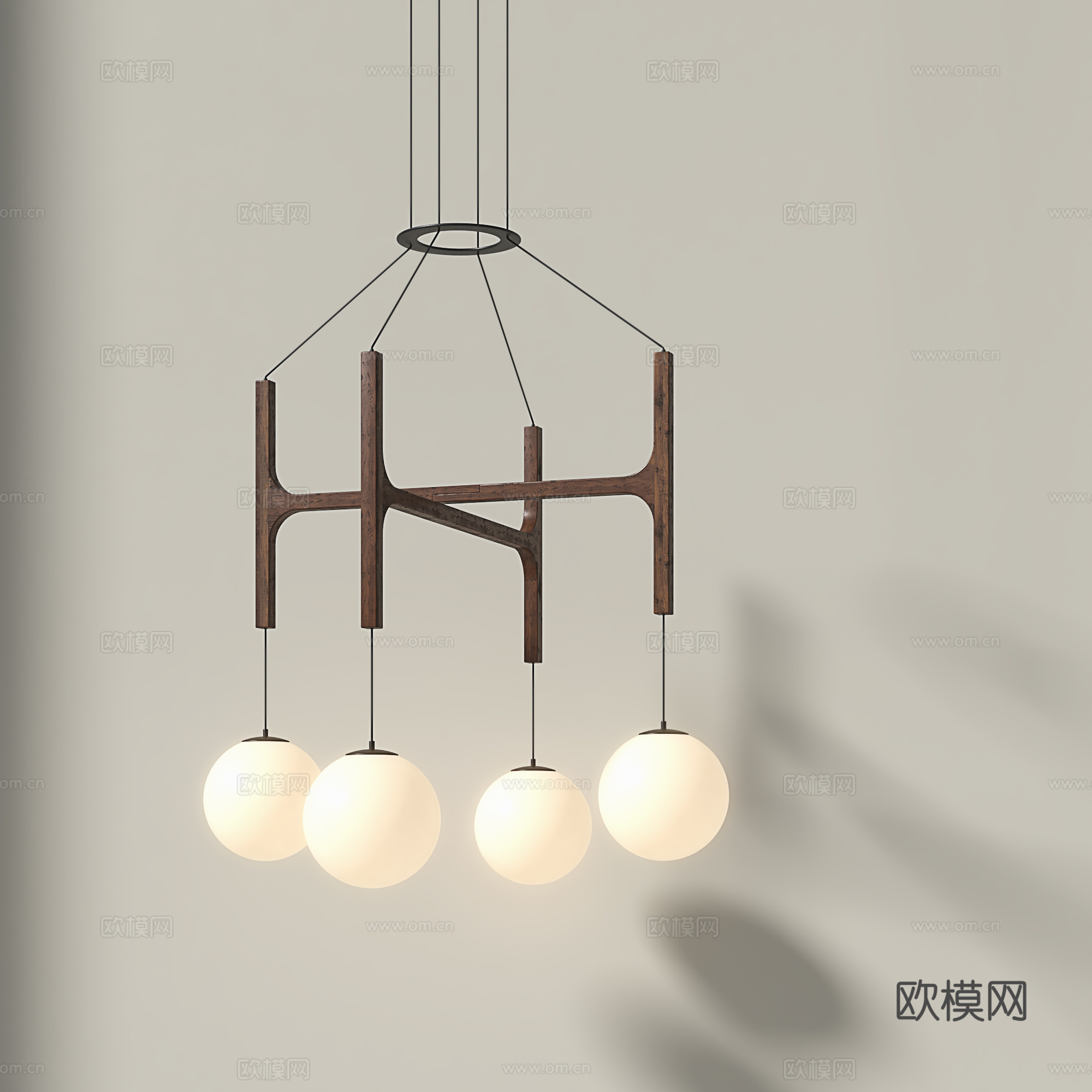 复古吊灯 民宿吊灯 客厅吊灯 意式吊灯 中古吊灯3d模型