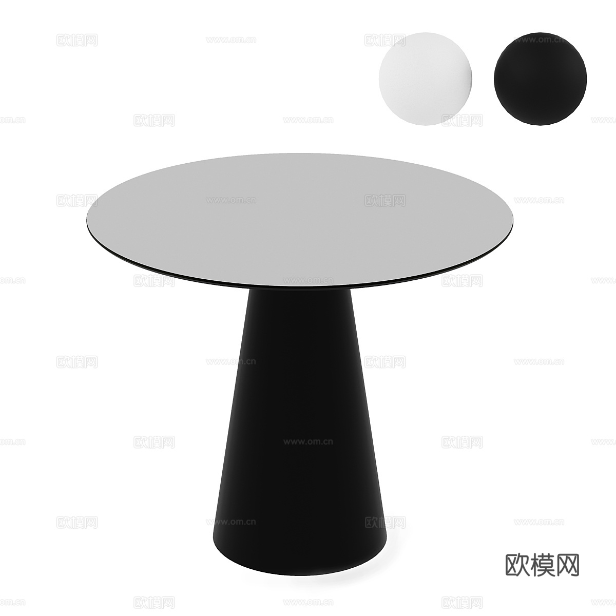 现代简约餐桌 餐桌 简约餐桌 圆形餐桌 桌子3d模型