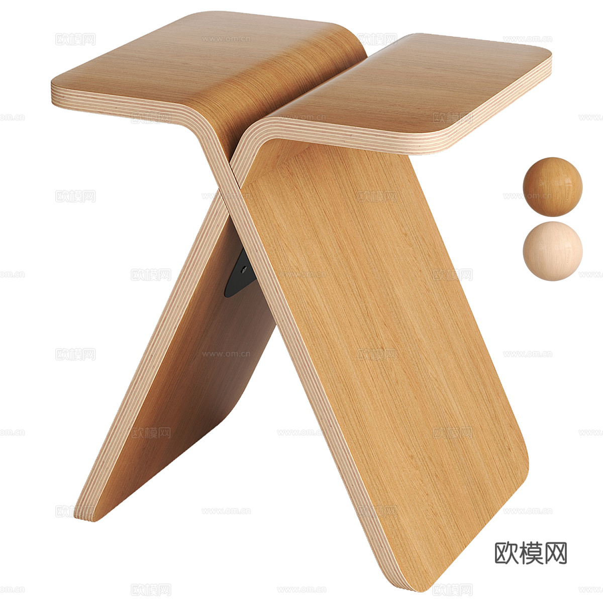 新中式木凳 化妆凳 换鞋凳3d模型