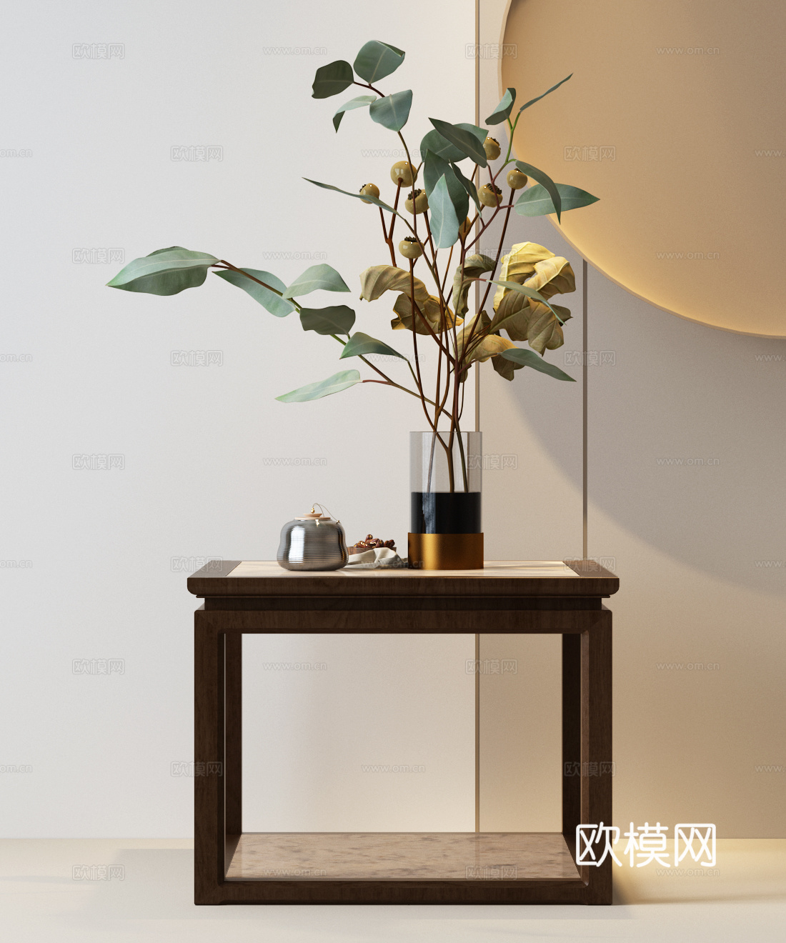 新中式茶几 宋氏茶几 新中式边几 新中式角几3d模型