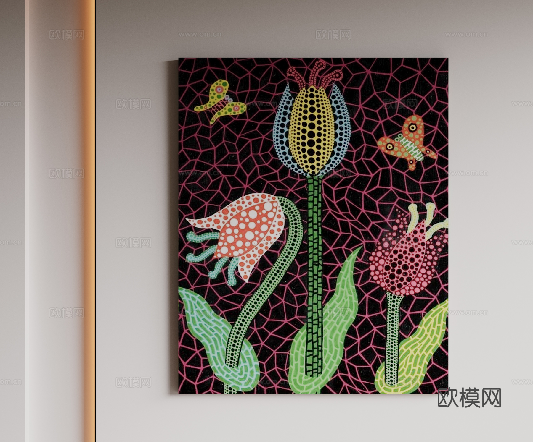 现代极简装饰画 侘寂中古风挂画 奶油风装饰画 意式挂画 黑白3d模型
