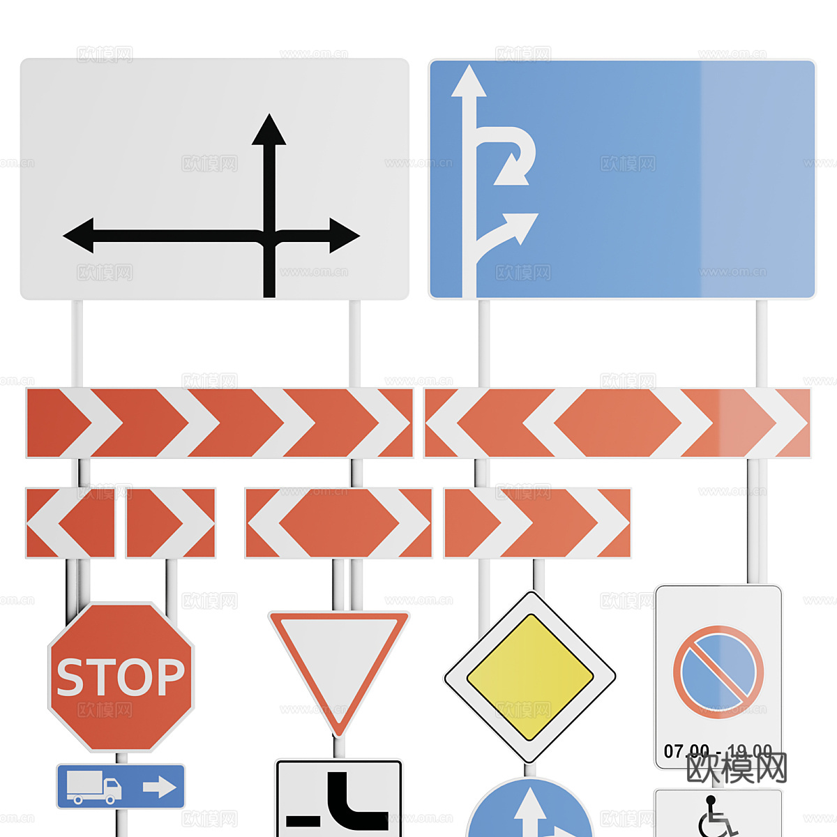 交通路标3d模型