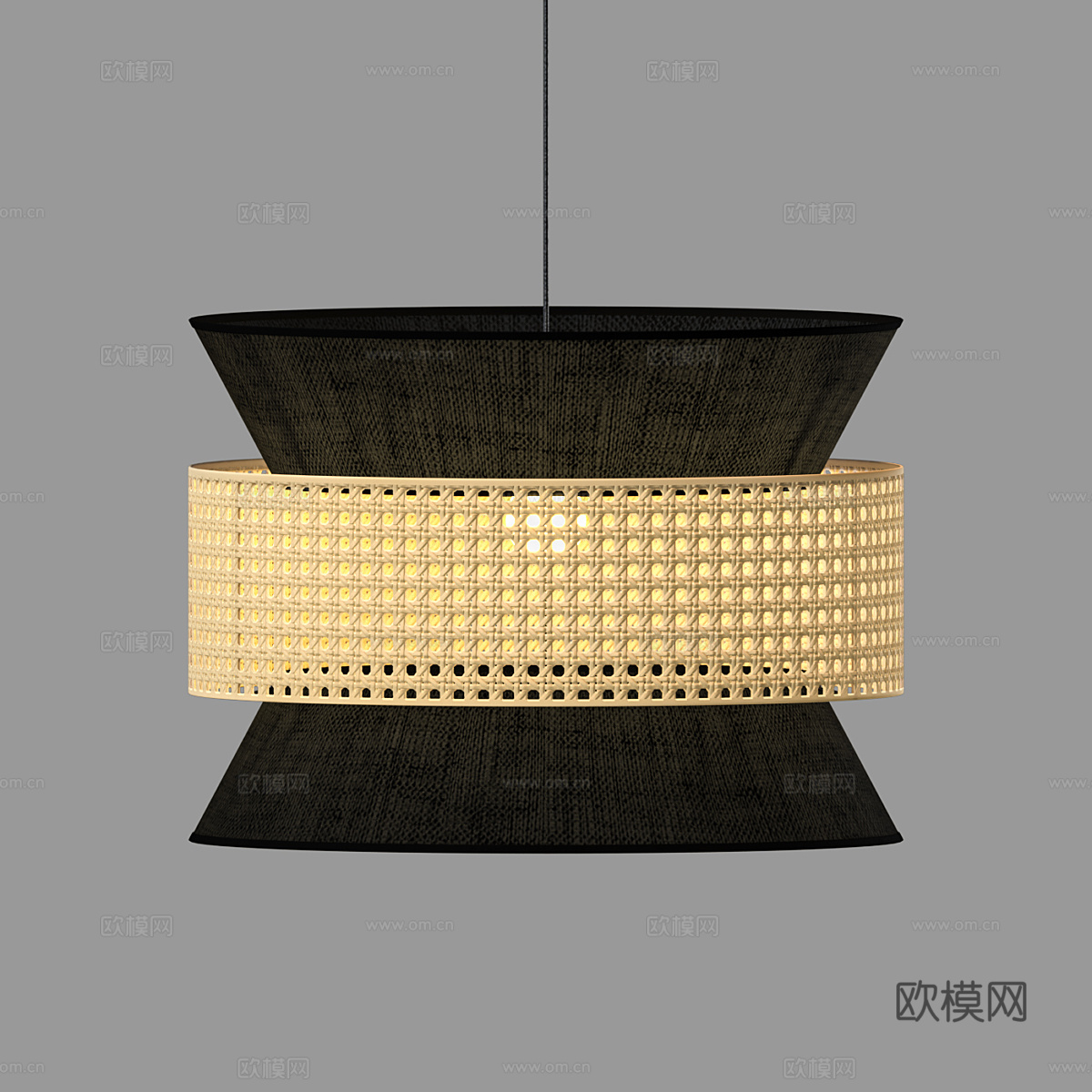 北欧简约吊灯 吊灯 简约吊灯 藤编吊灯 灯3d模型