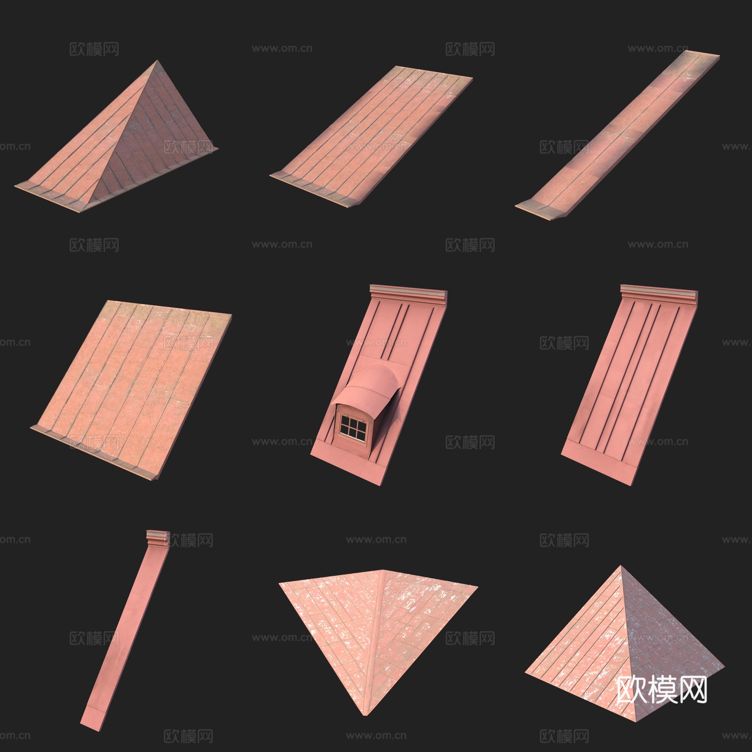 建筑构件屋檐屋顶3d模型
