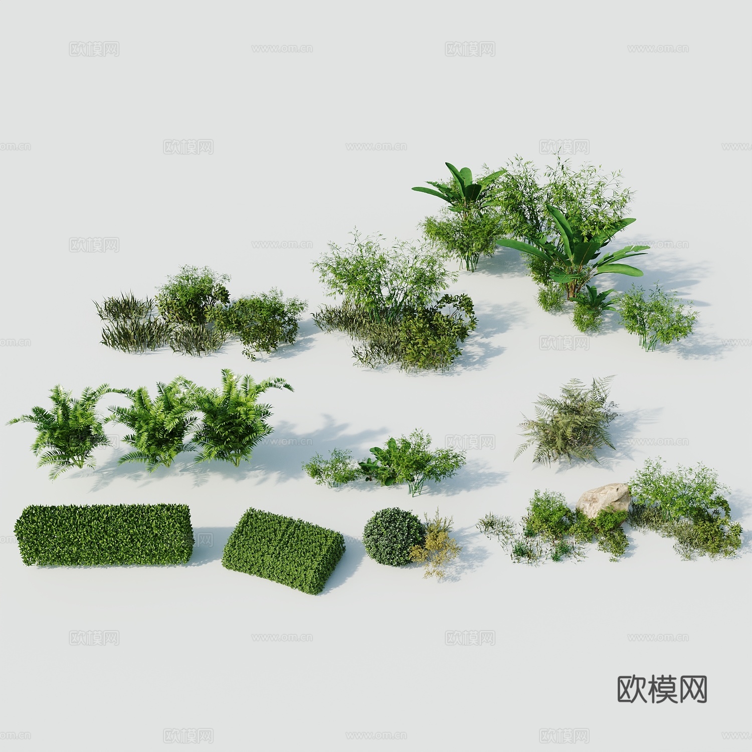 现代盆栽盆栽盆景室内盆栽户外盆栽绿植装饰3d模型