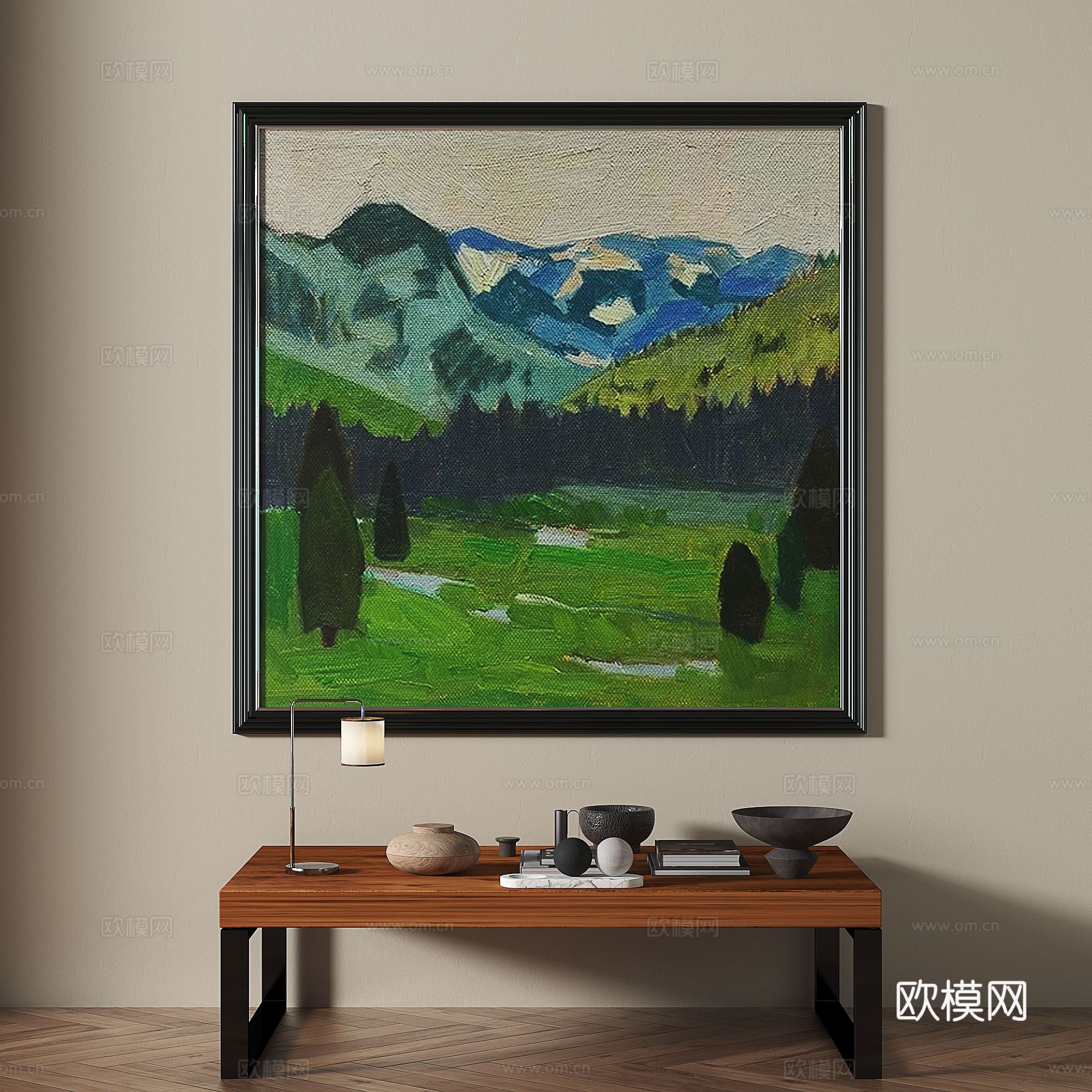 现代，法式，复古，中古，轻奢，油画，装饰画3d模型