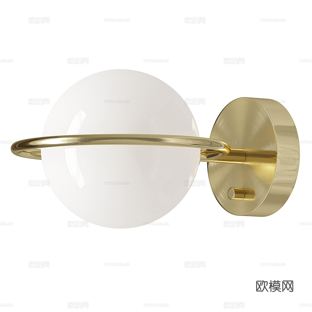 现代轻奢极简球形壁灯3d模型