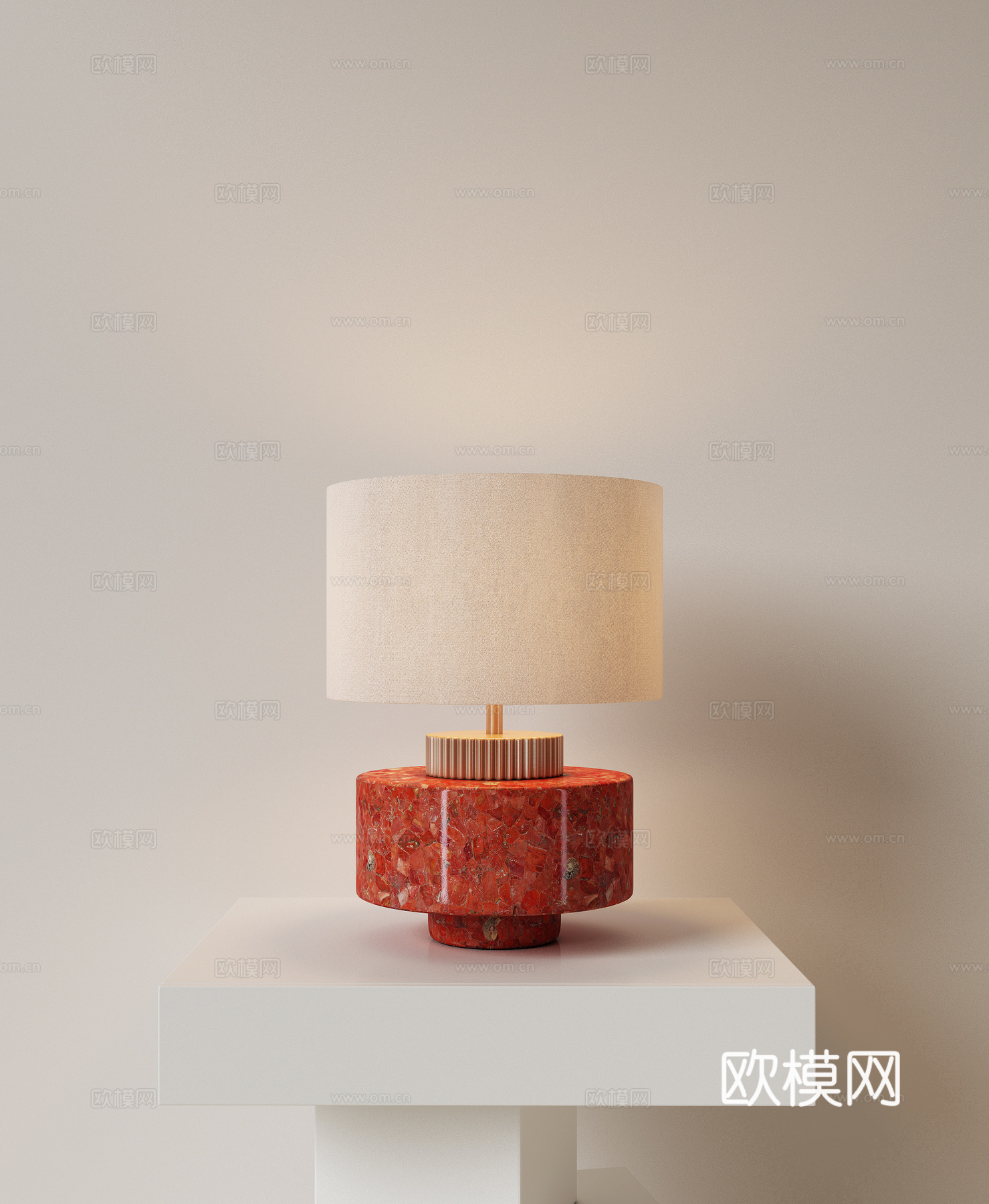 新中式复古台灯 床头台灯 客厅台灯 书房台灯 艺术台灯3d模型