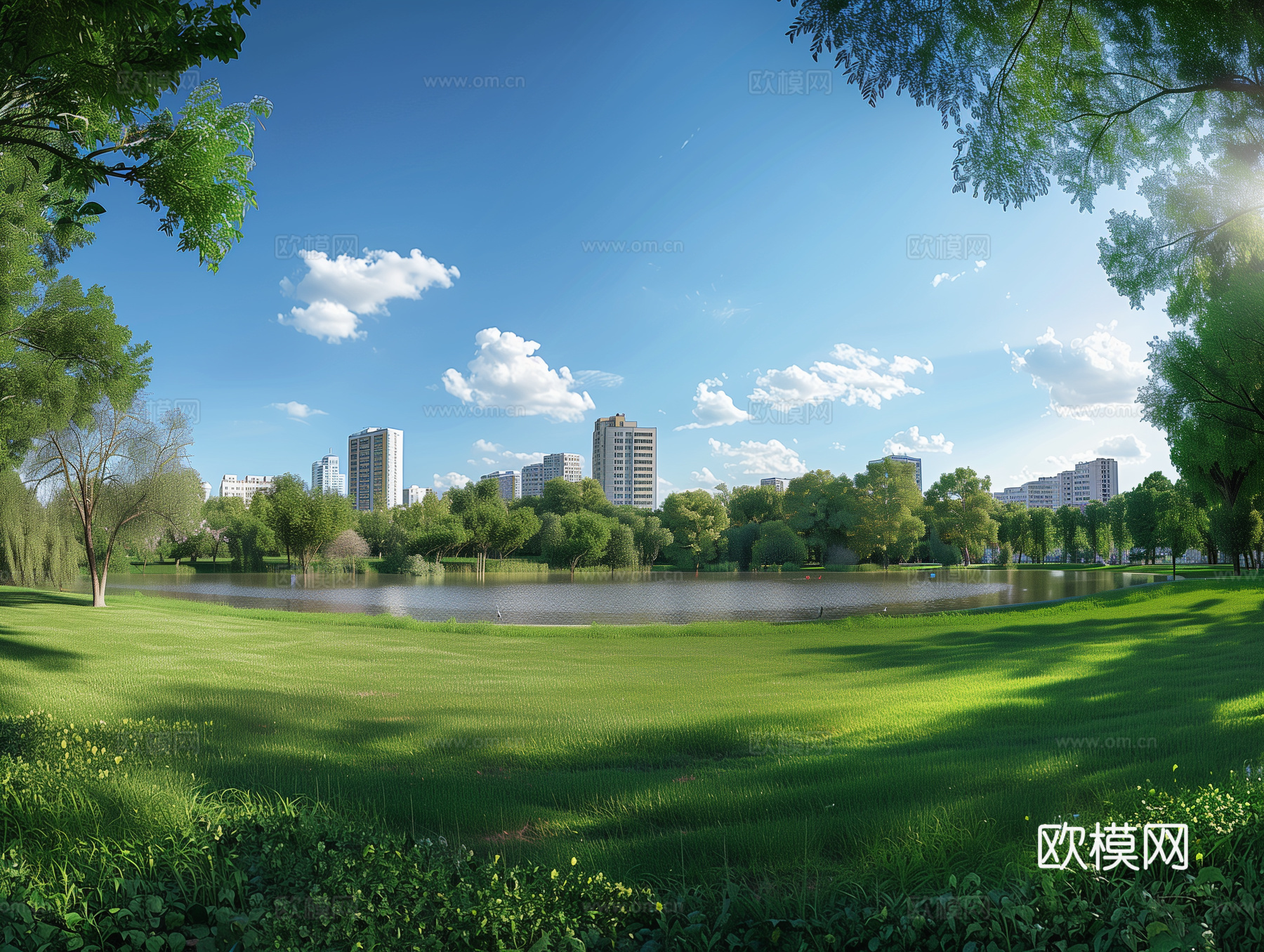 白天城市外景  外景贴图  环境贴图