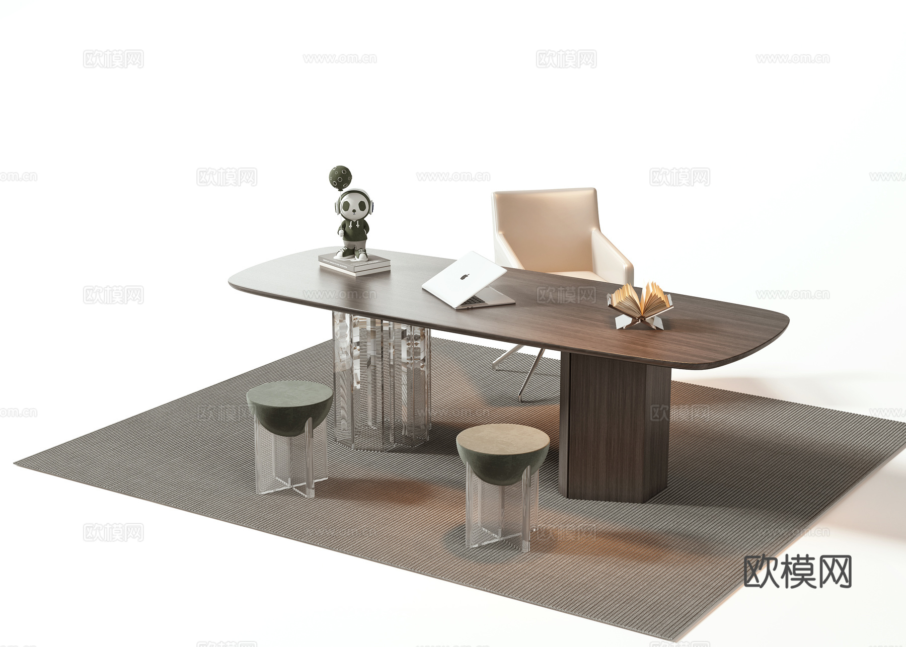 办公桌椅3d模型