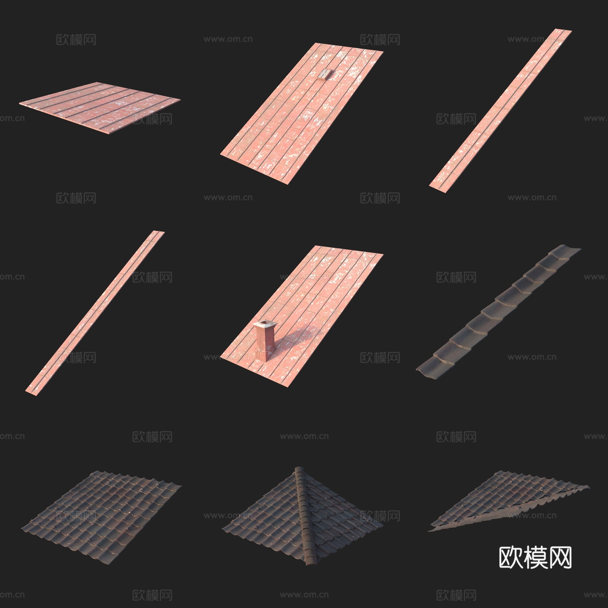 建筑构件屋檐屋顶3d模型
