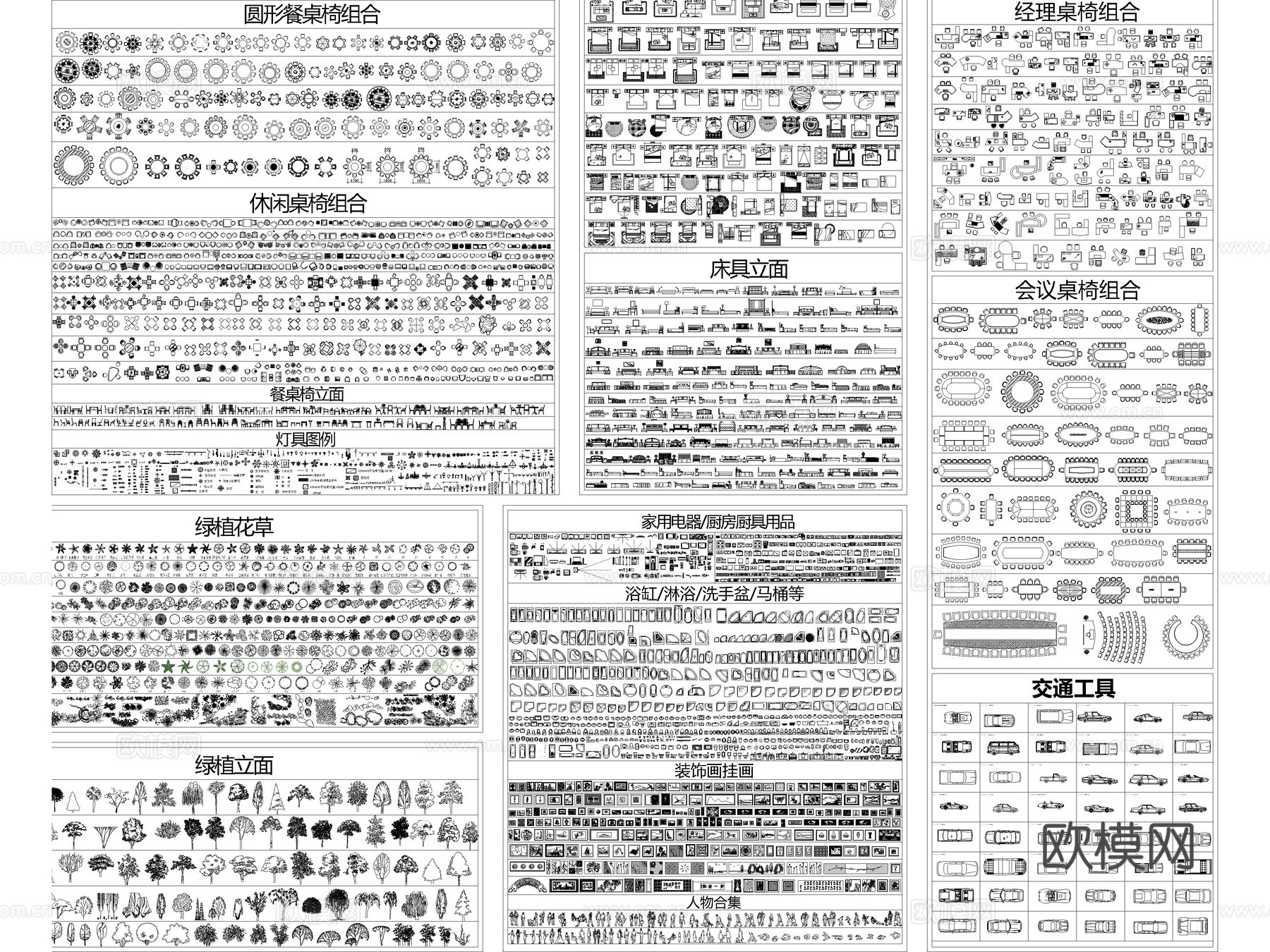 2025年最新超全家装工装园林景观CAD综合图库cad施工图