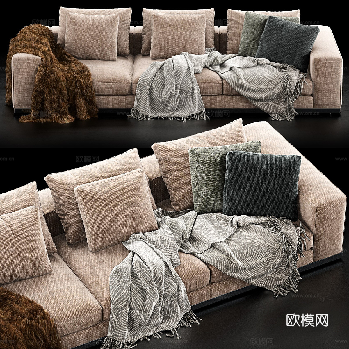 Minotti West沙发3d模型
