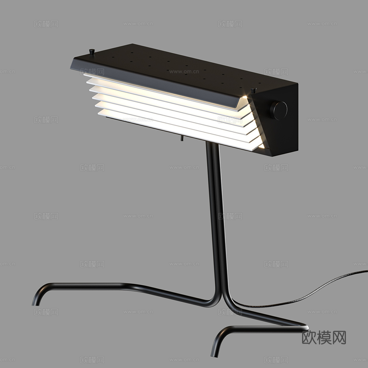 现代简约台灯 台灯 简约台灯 书房台灯 灯3d模型