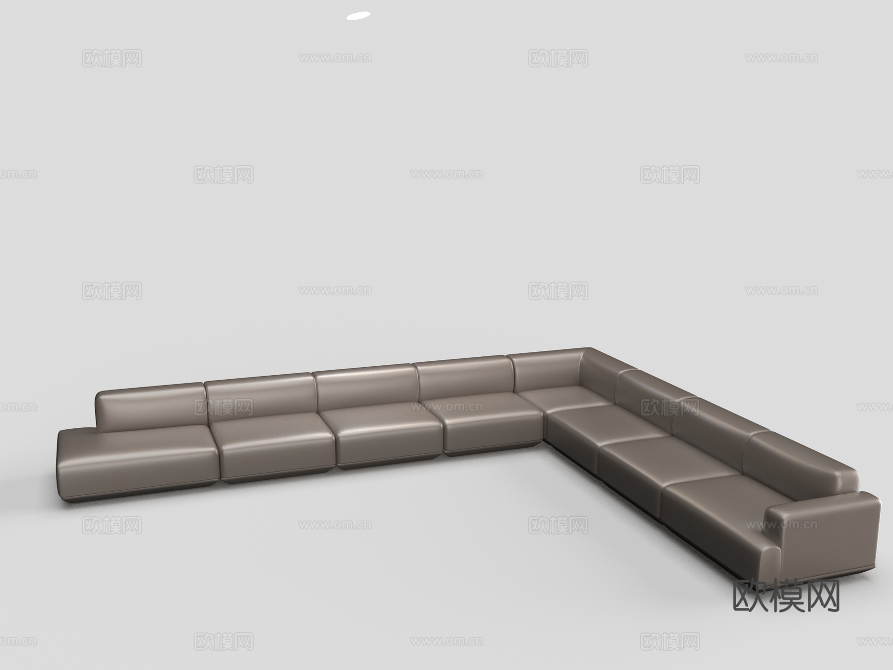 现代多人沙发 组合沙发 皮革沙发3d模型