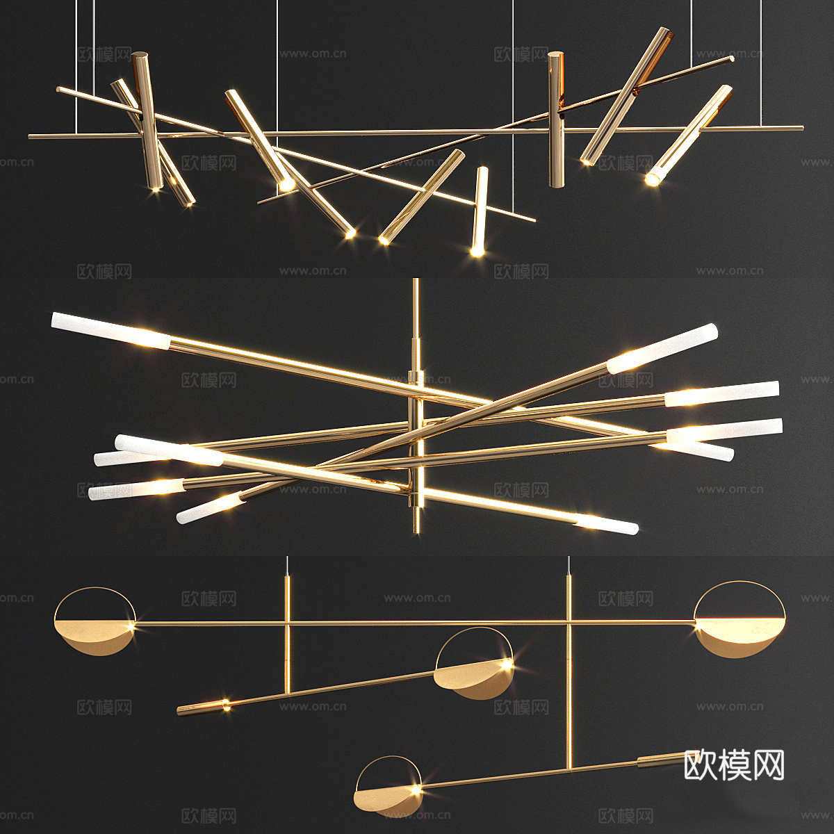 Bolia Esprit Rousseau 枝形吊灯 - 33d模型