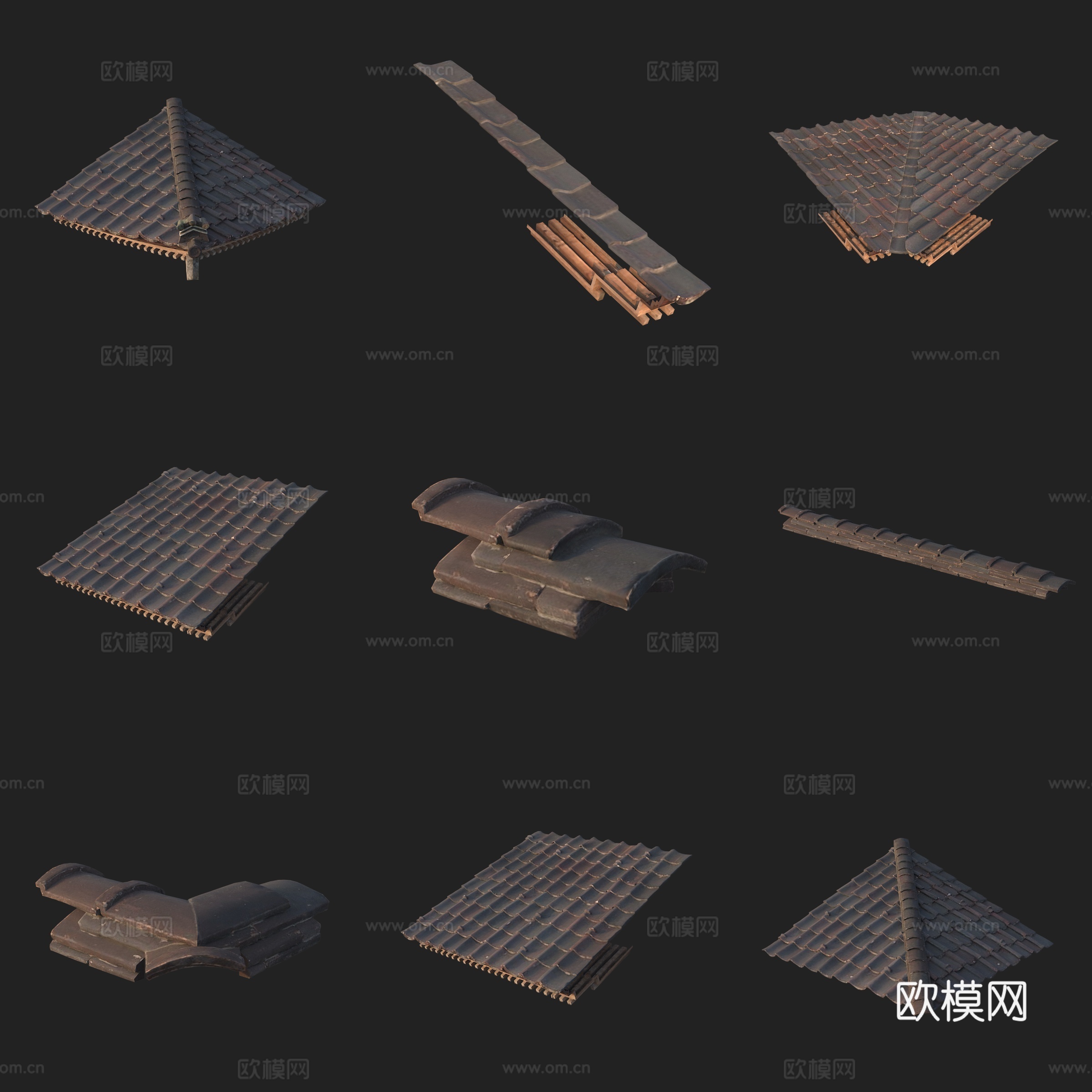 建筑构件屋檐屋顶3d模型