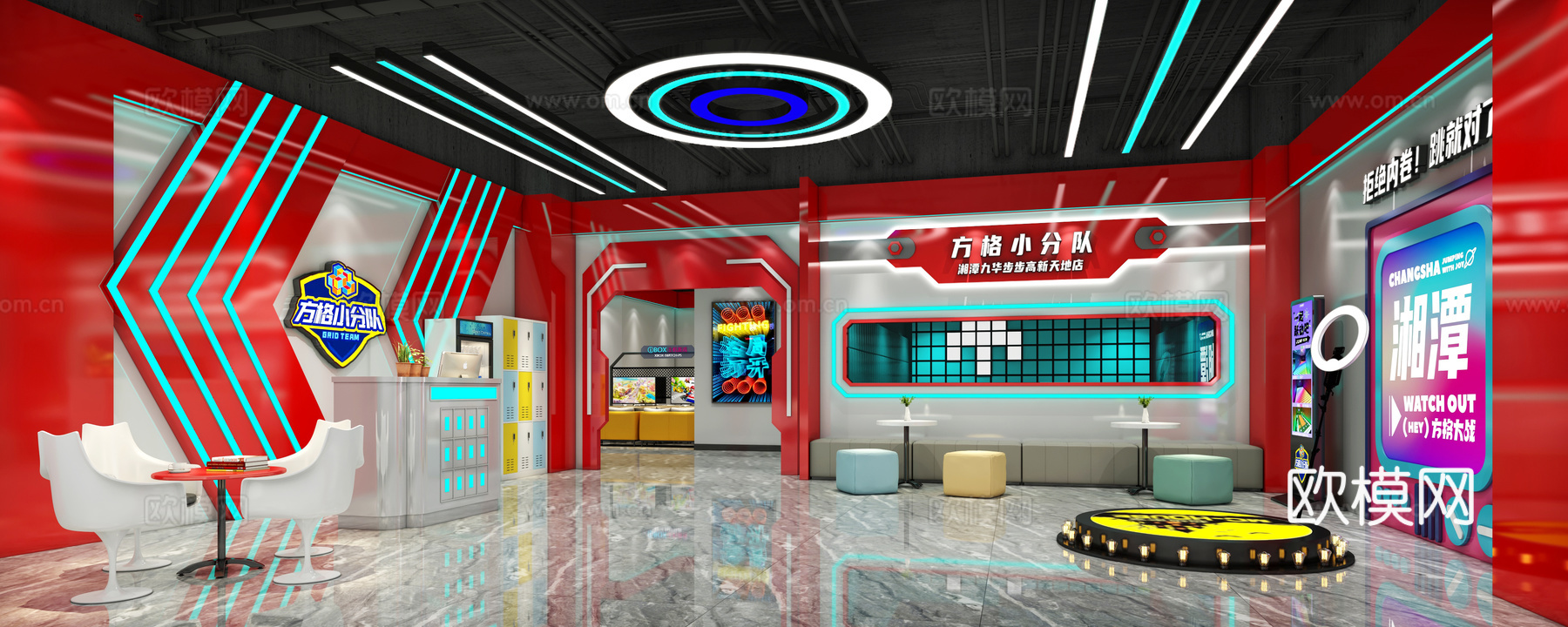 游戏厅，儿童乐园3d模型