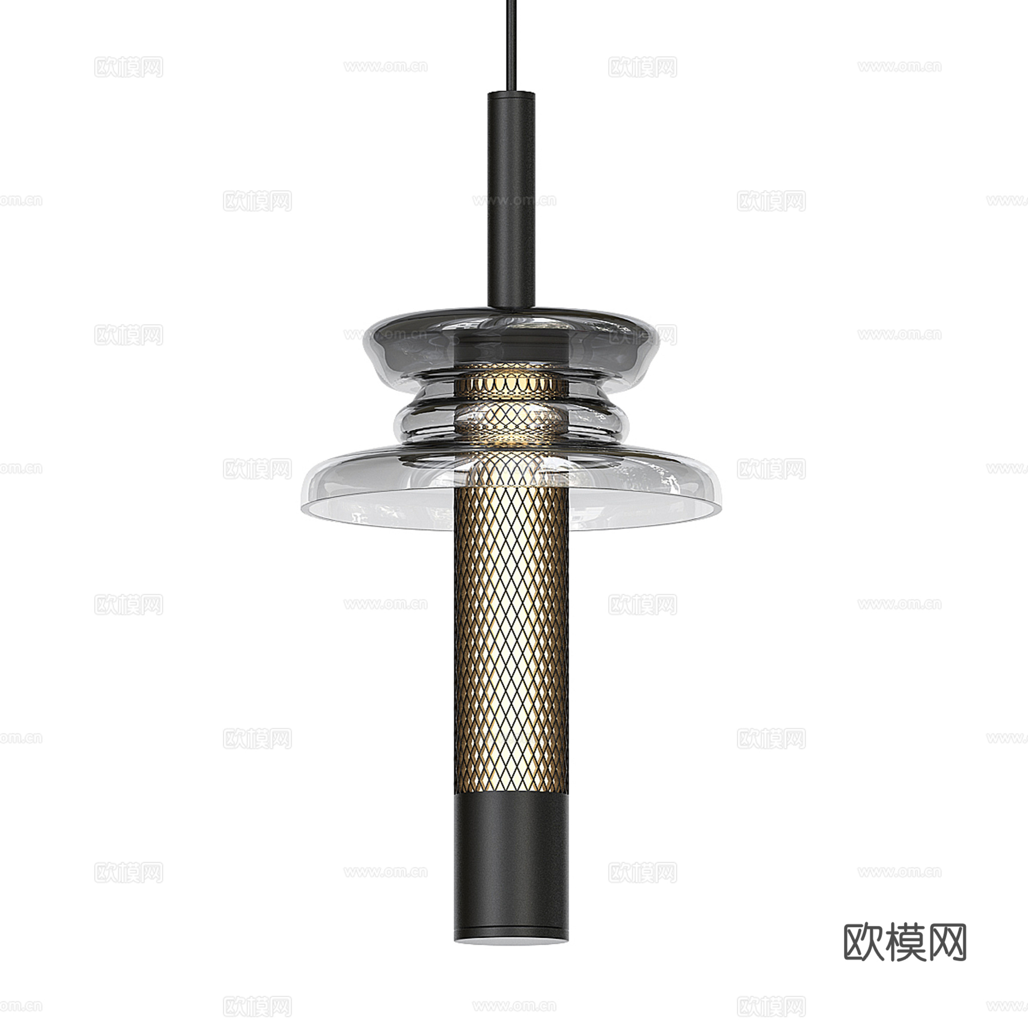 现代金属吊灯su模型