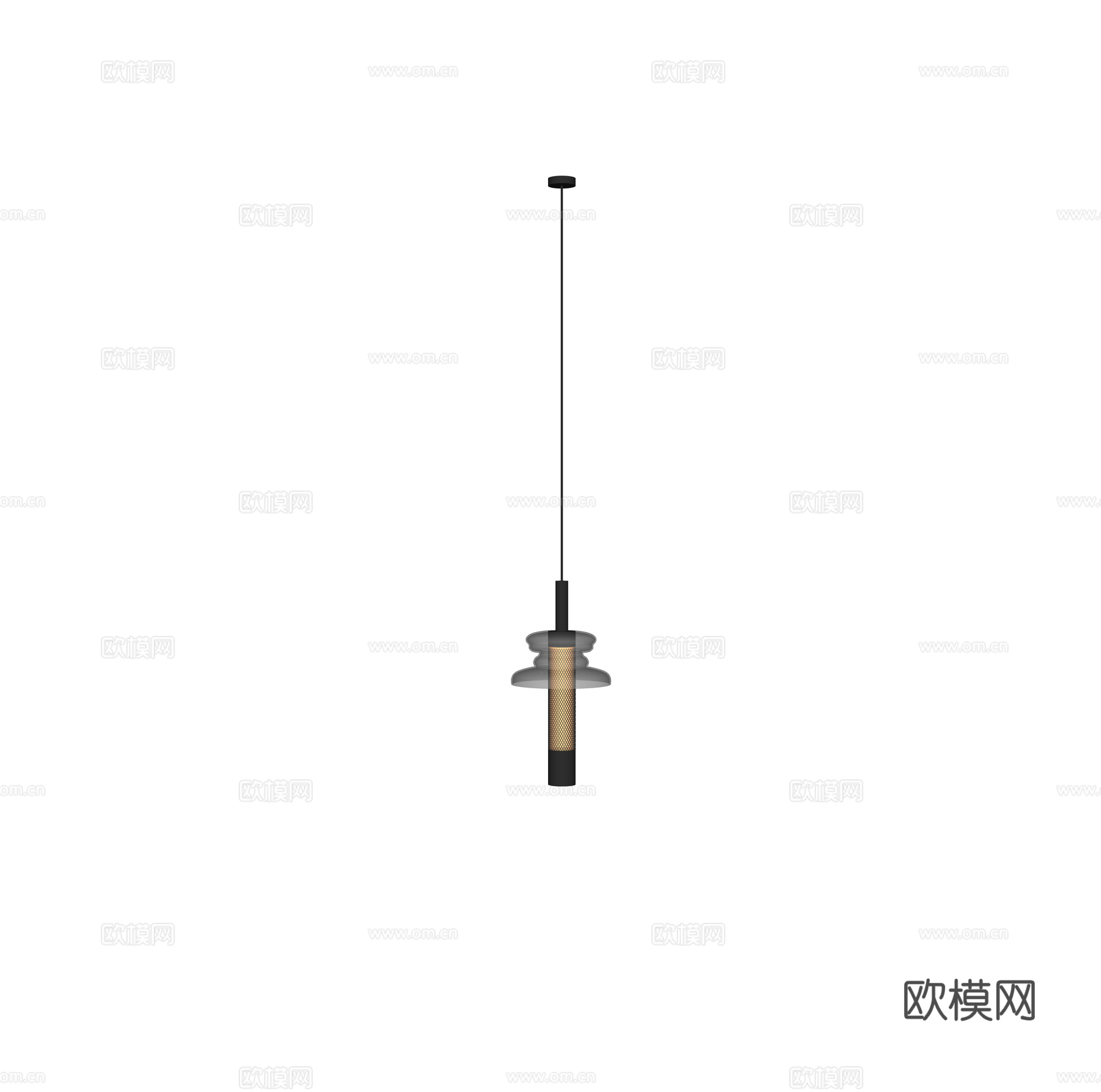 现代金属吊灯su模型