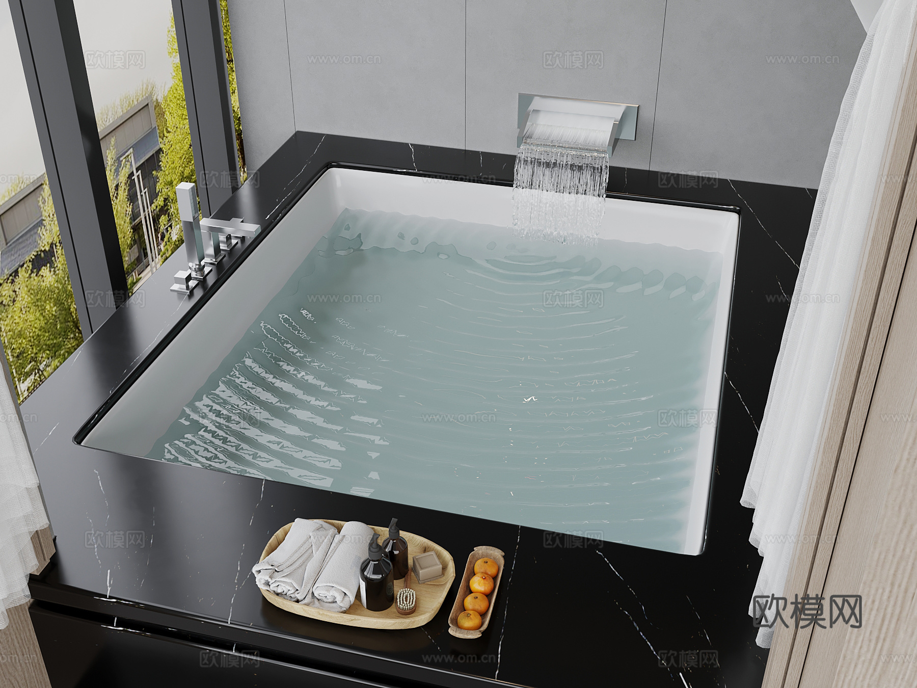 浴缸 现代浴池3d模型