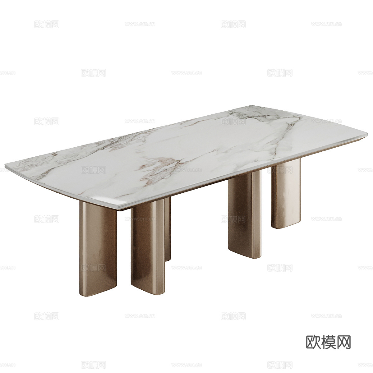 现代轻奢餐桌椅3d模型