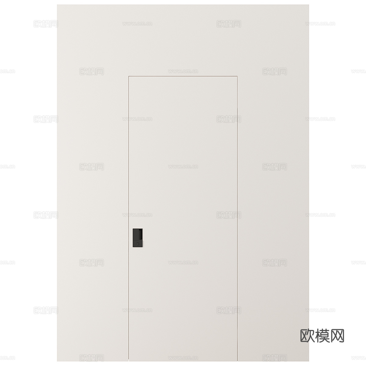 现代极简隐形门3d模型