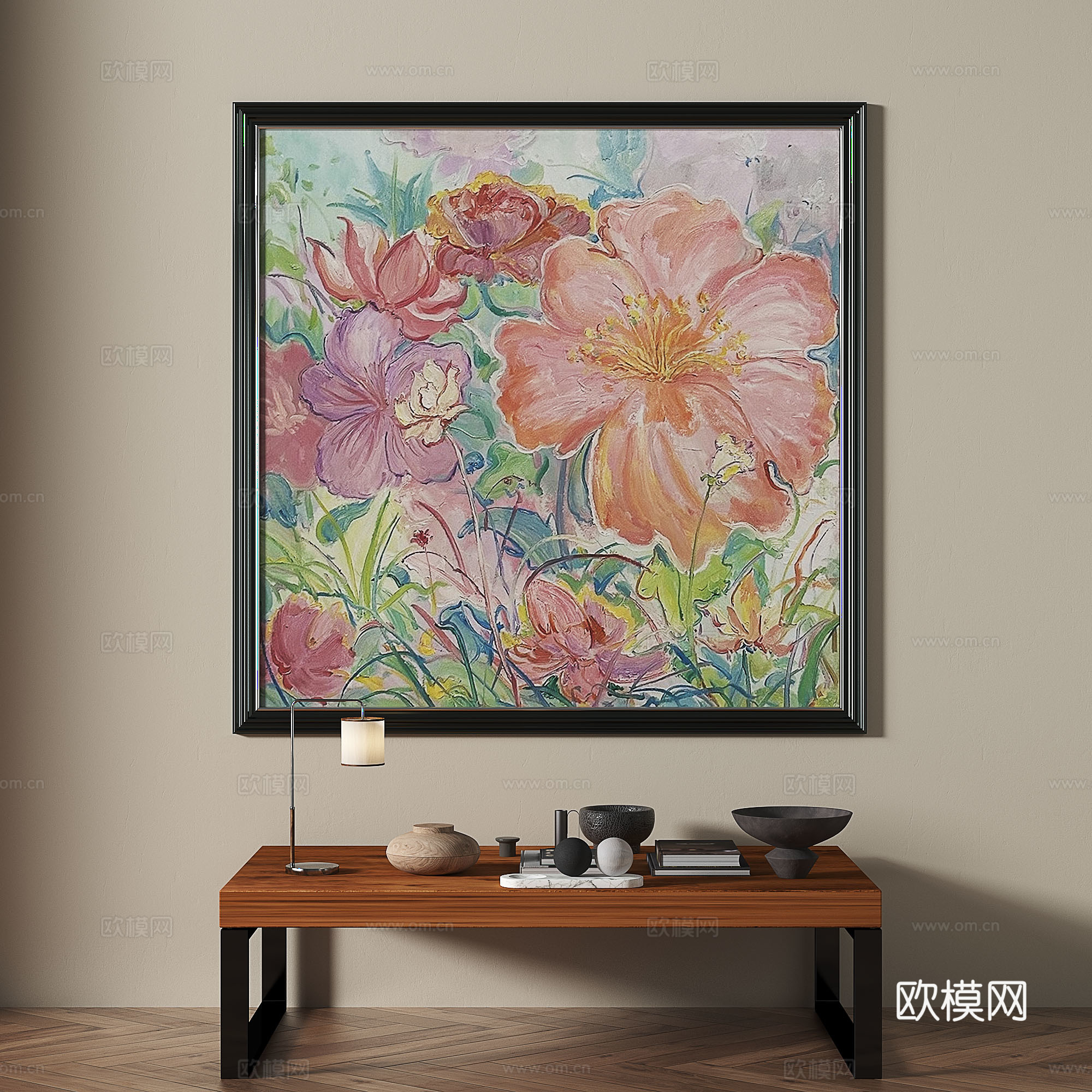 现代，法式，复古，中古，轻奢，油画，装饰画3d模型