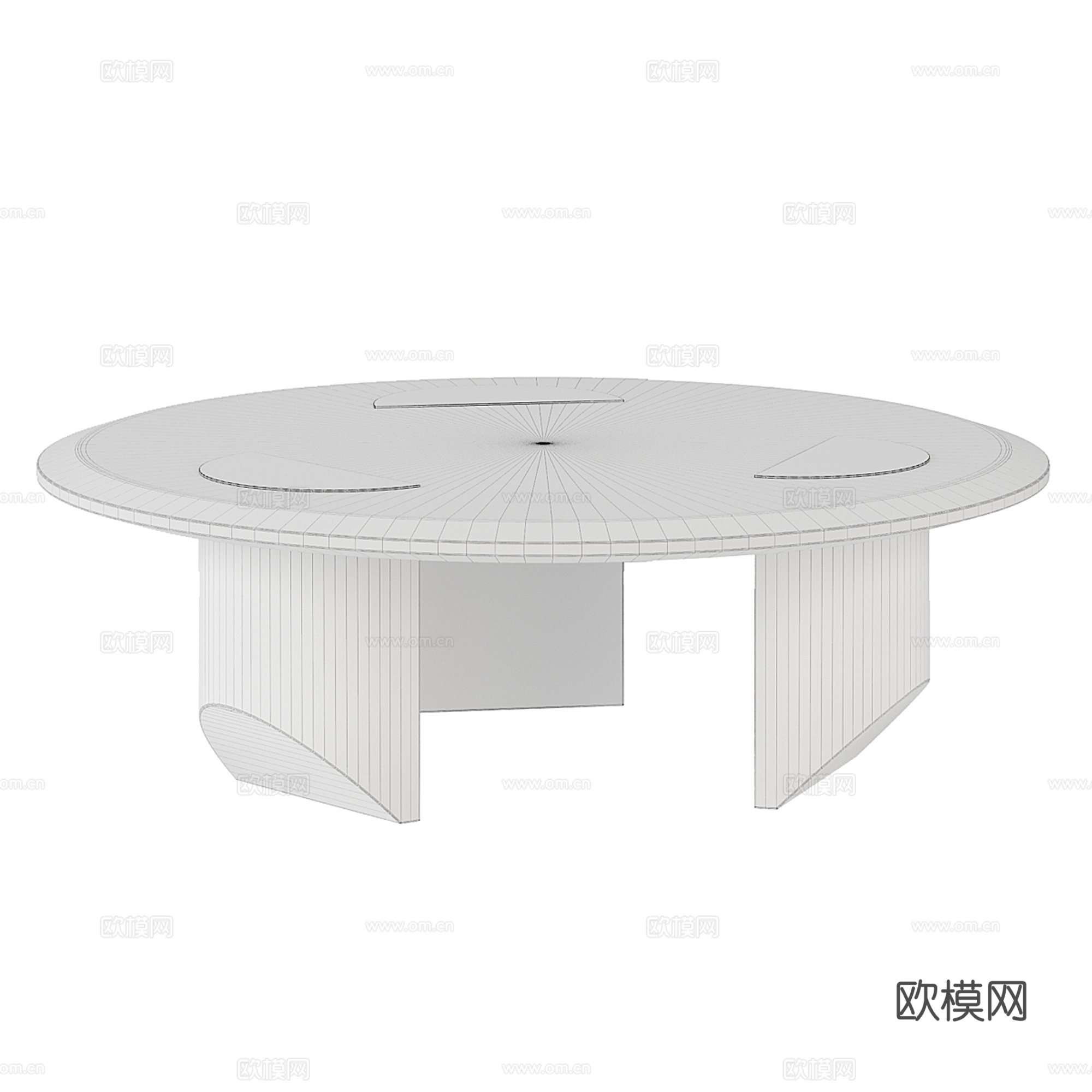现代轻奢圆形茶几3d模型