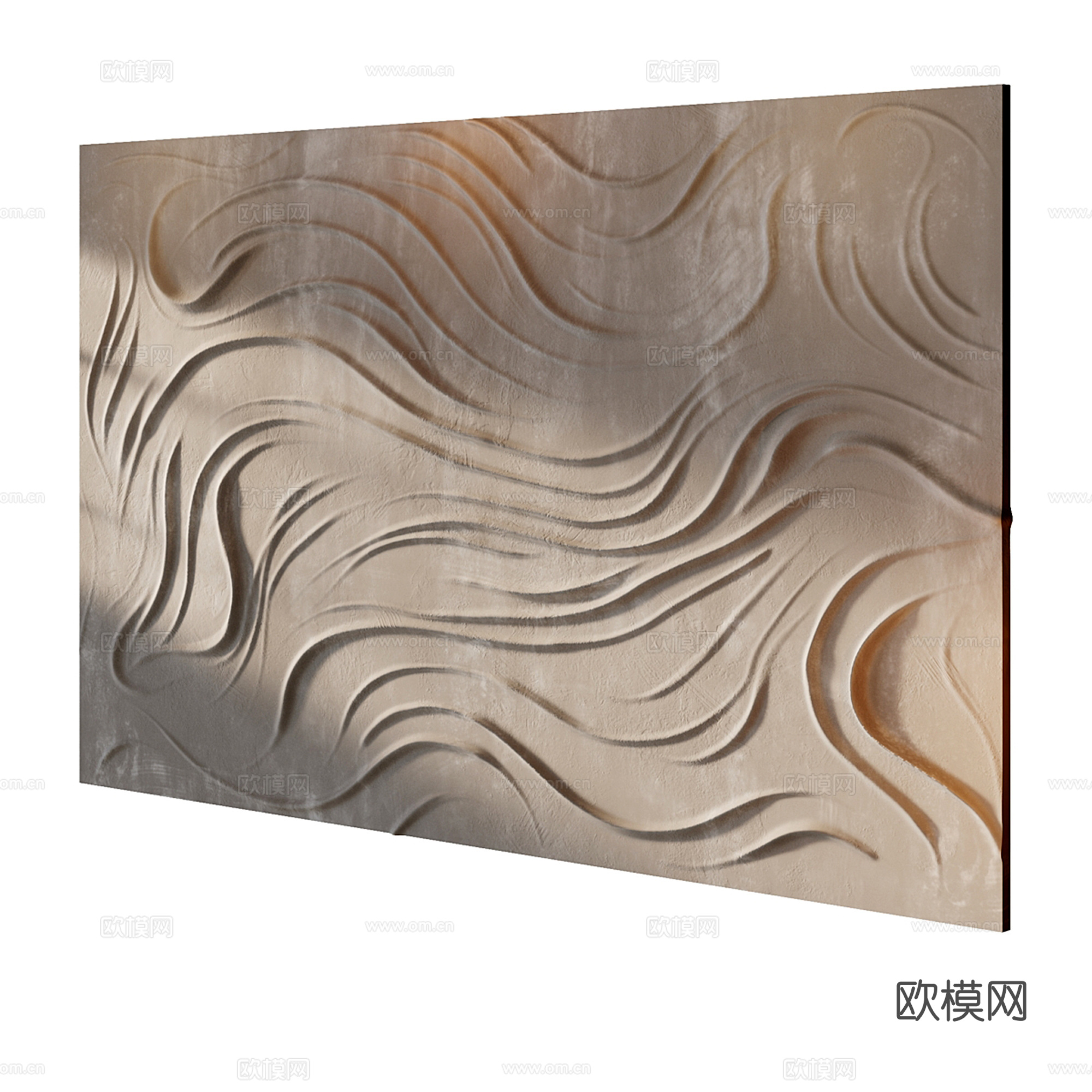 现代异形护墙板造型su模型