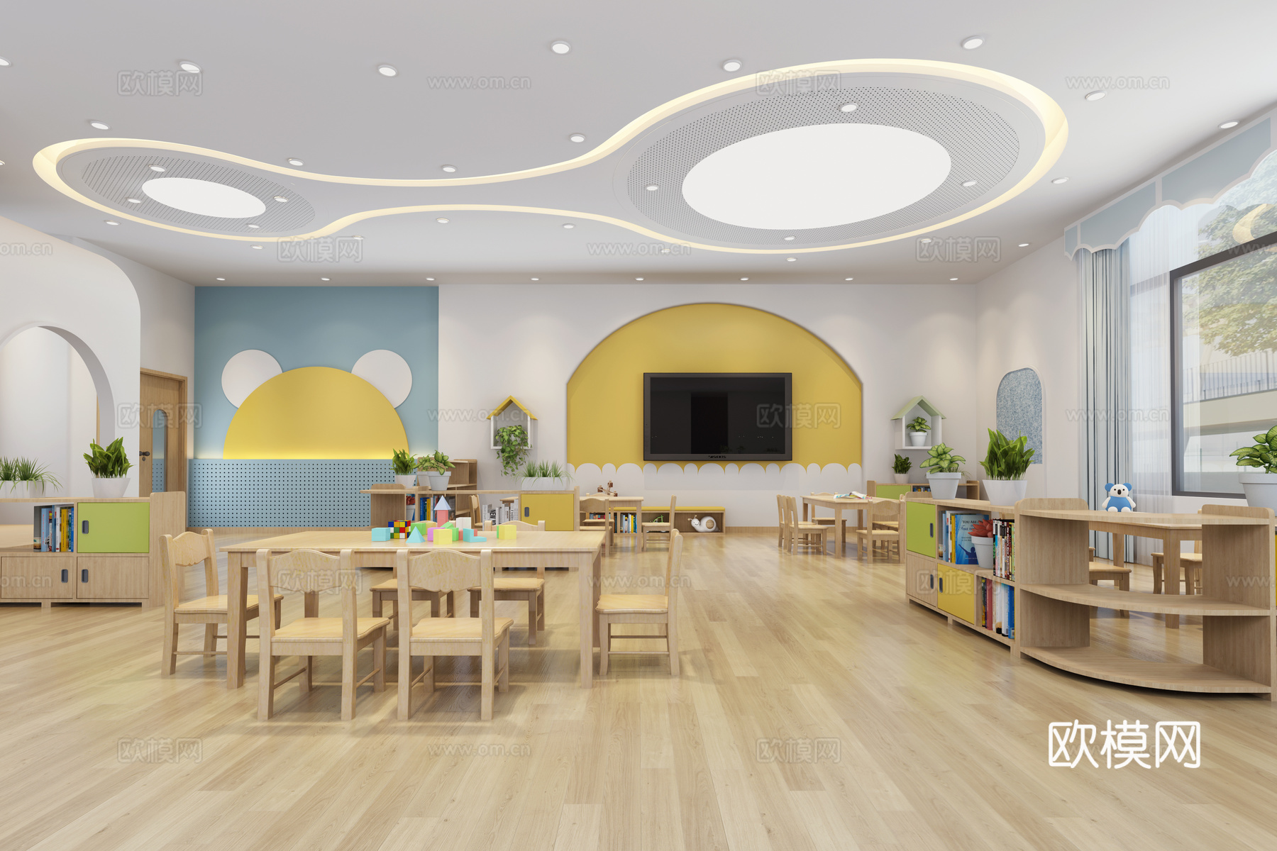 幼儿园活动教室 班级教室3d模型
