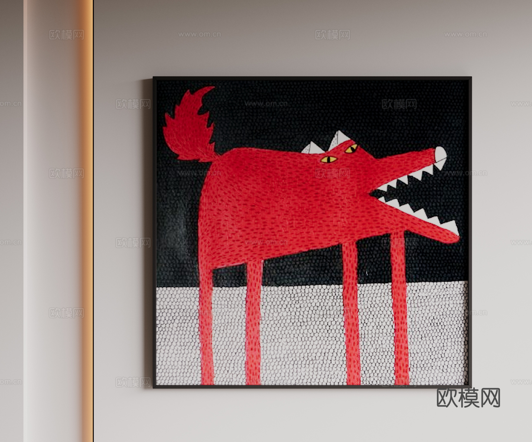 现代极简装饰画 侘寂中古风挂画 奶油风装饰画 意式挂画 黑白su模型