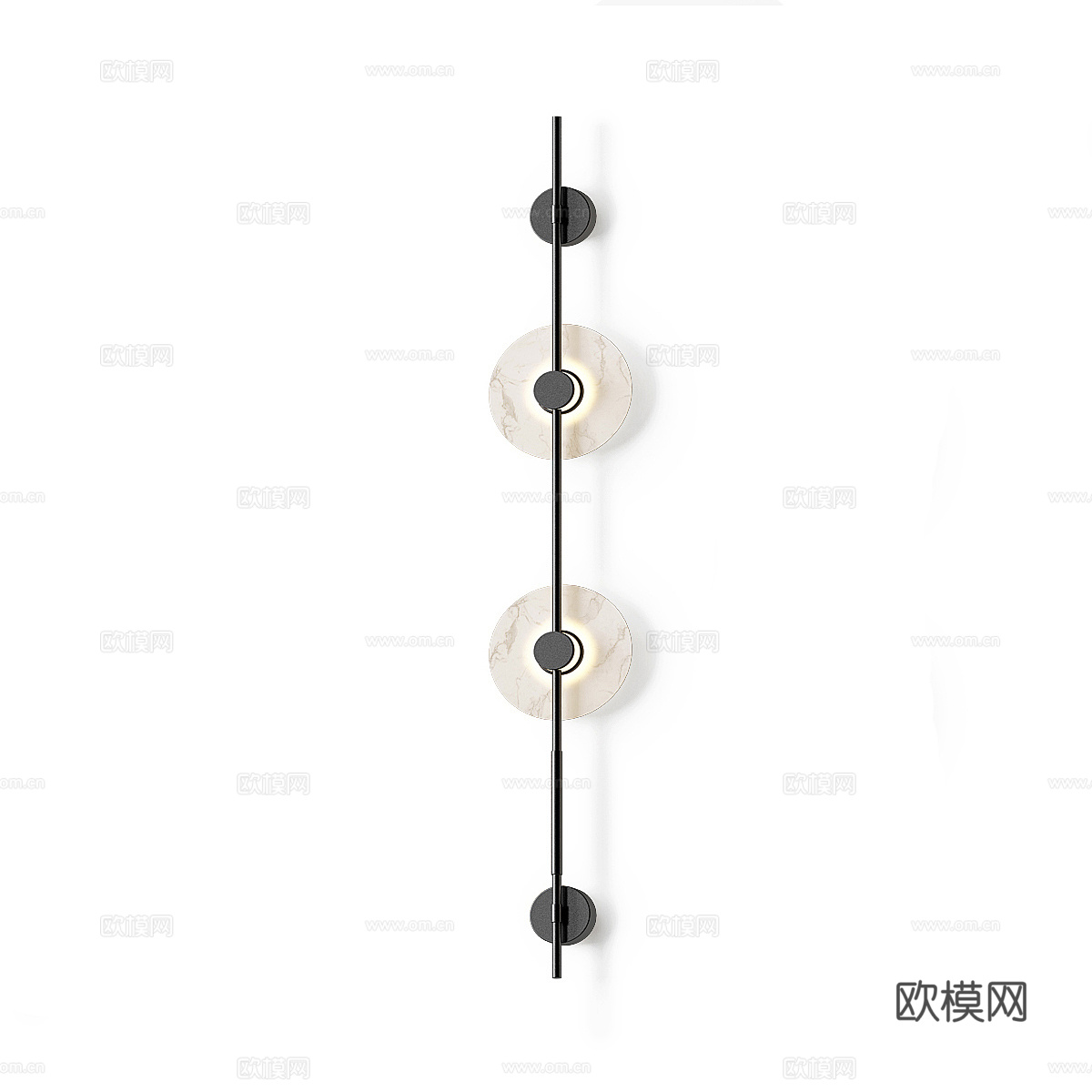 现代轻奢串联壁灯3d模型