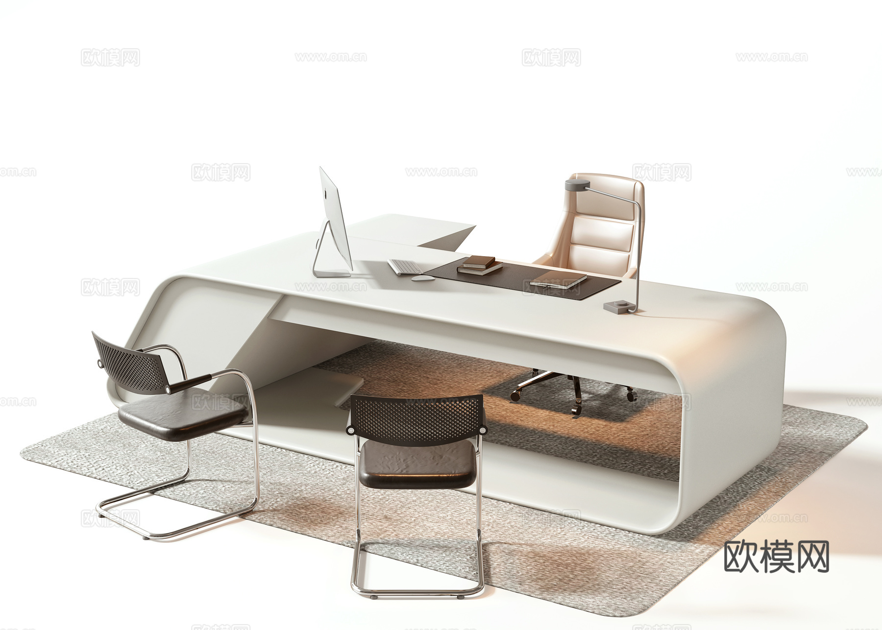 办公桌椅3d模型