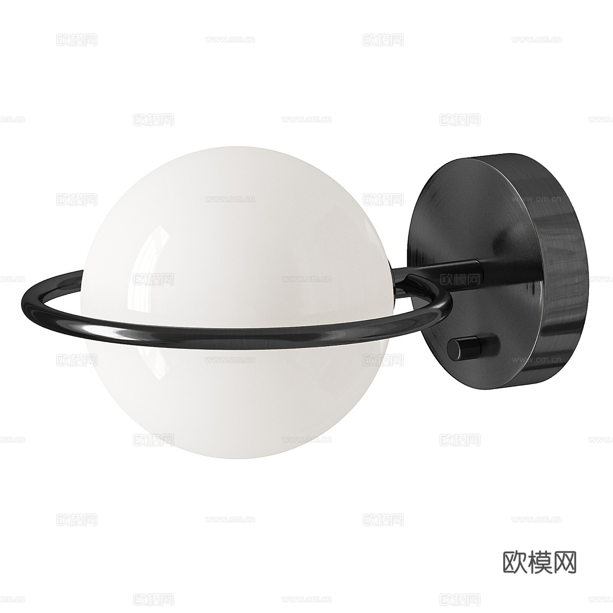 现代轻奢极简球形壁灯3d模型