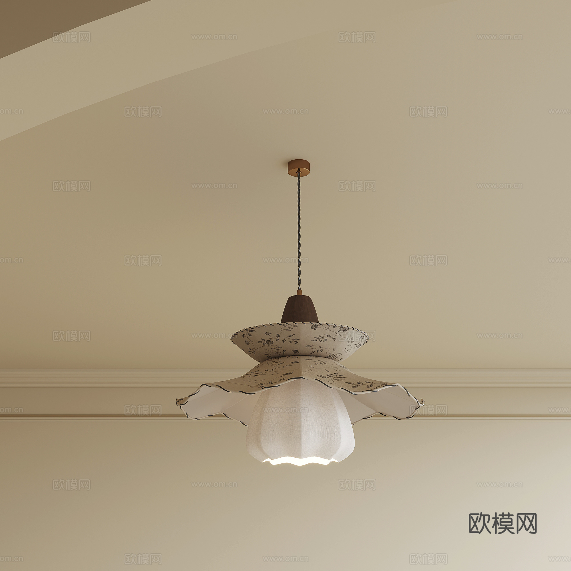 吊灯 中古风吊灯 铁艺吊灯 艺术吊灯su模型