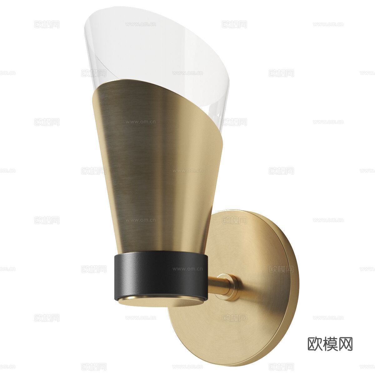 现代轻奢金属壁灯3d模型