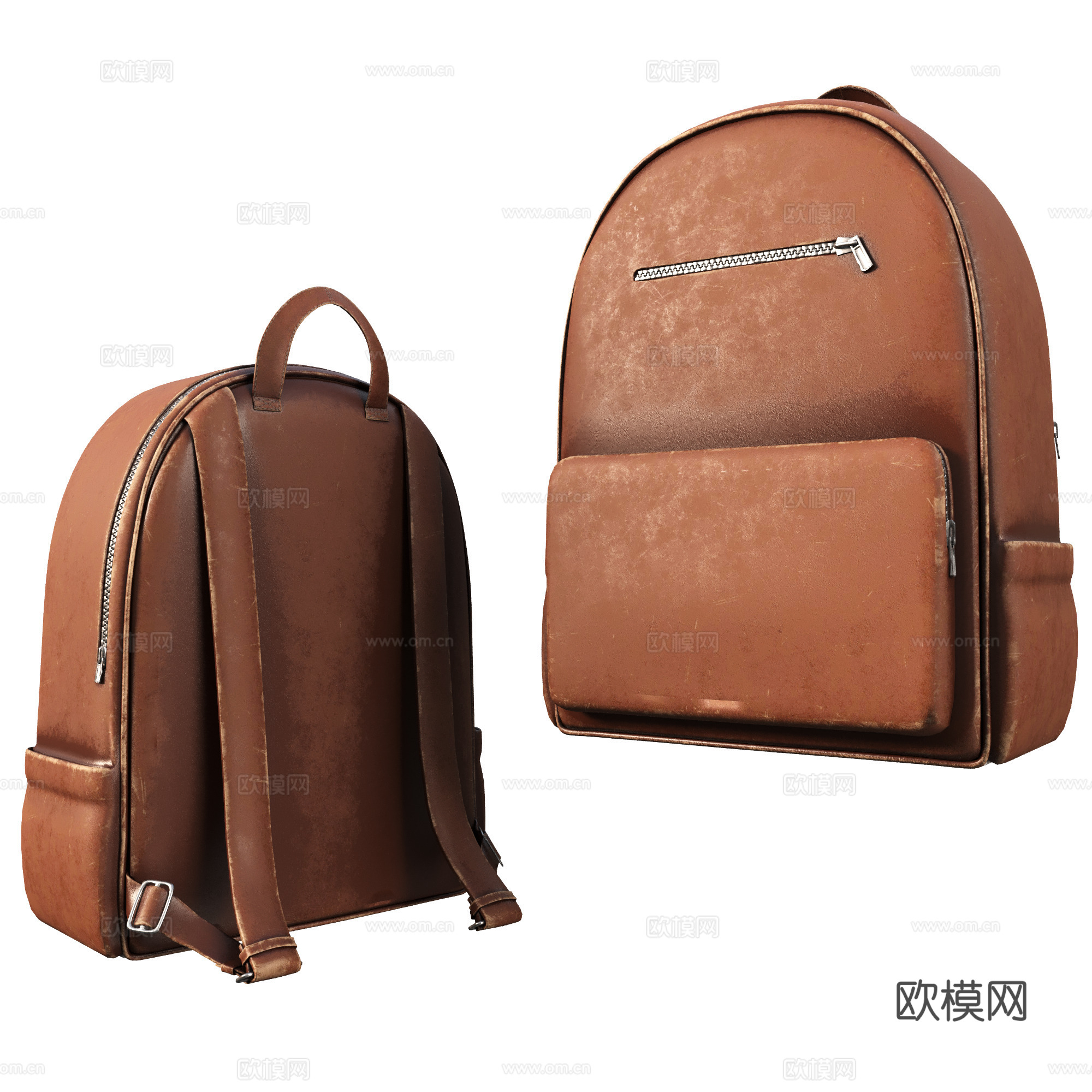 儿童双肩包 书包3d模型
