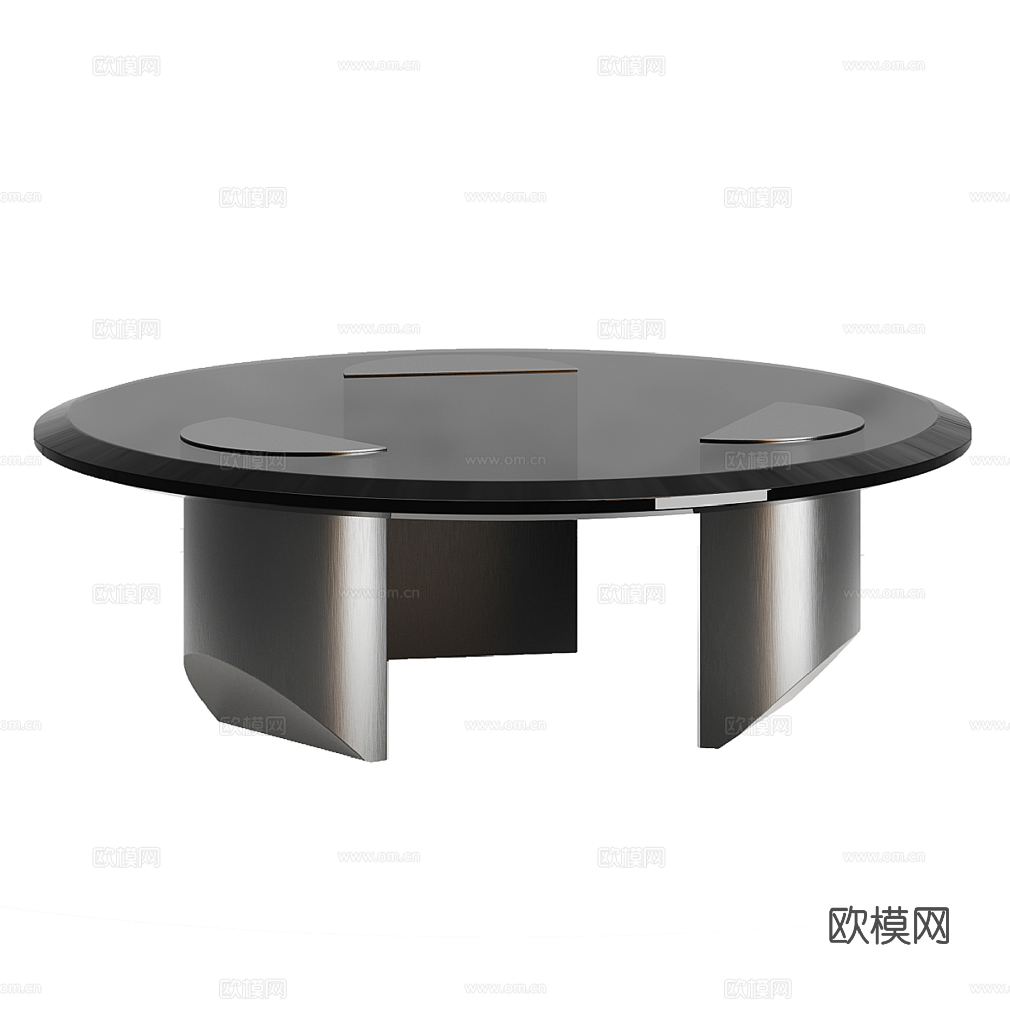 现代轻奢圆形茶几3d模型