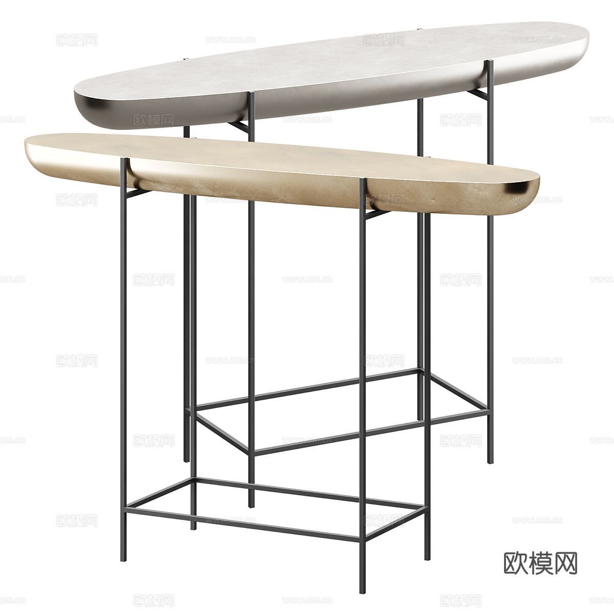 现代极简端景台3d模型