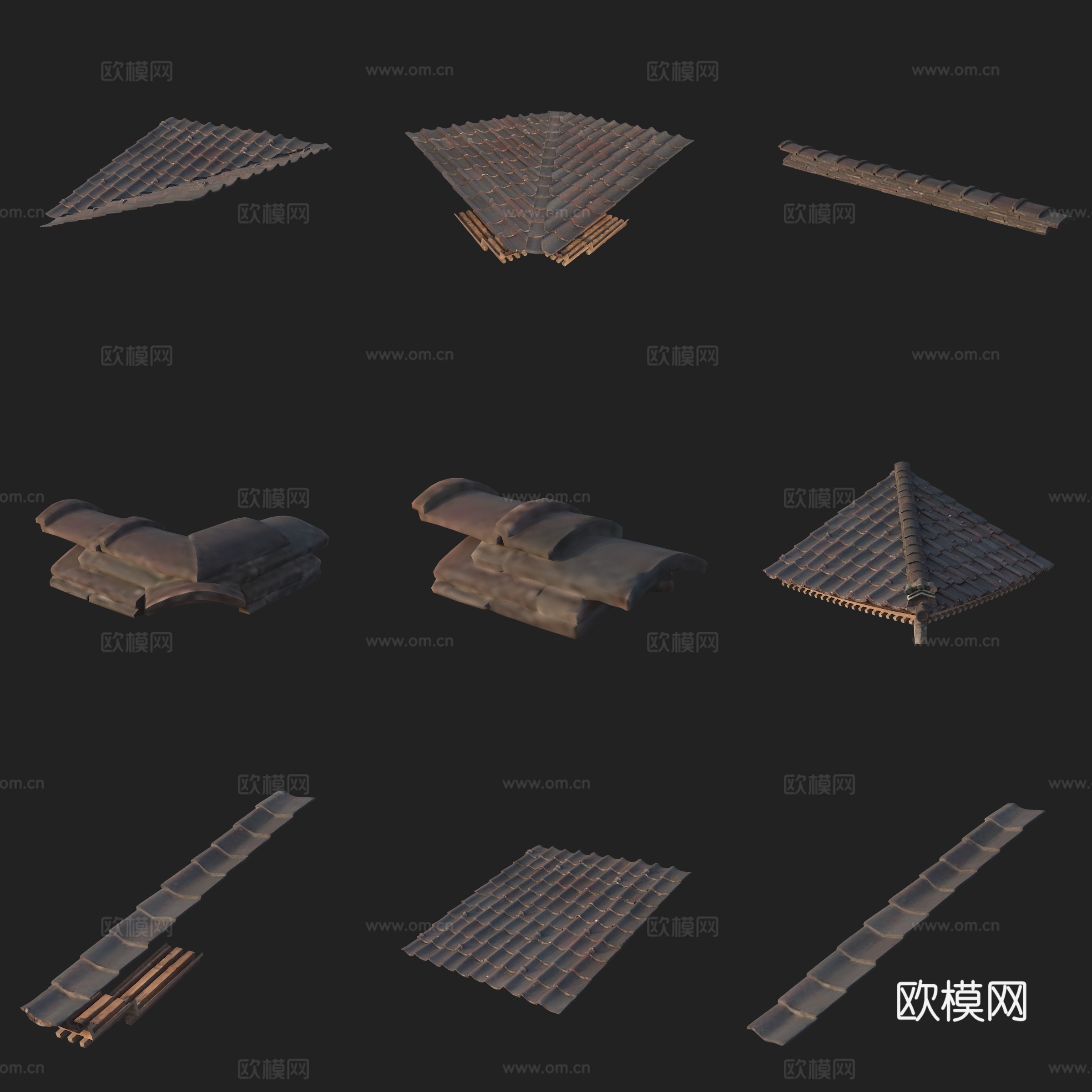 建筑构件屋檐屋顶免费3d模型