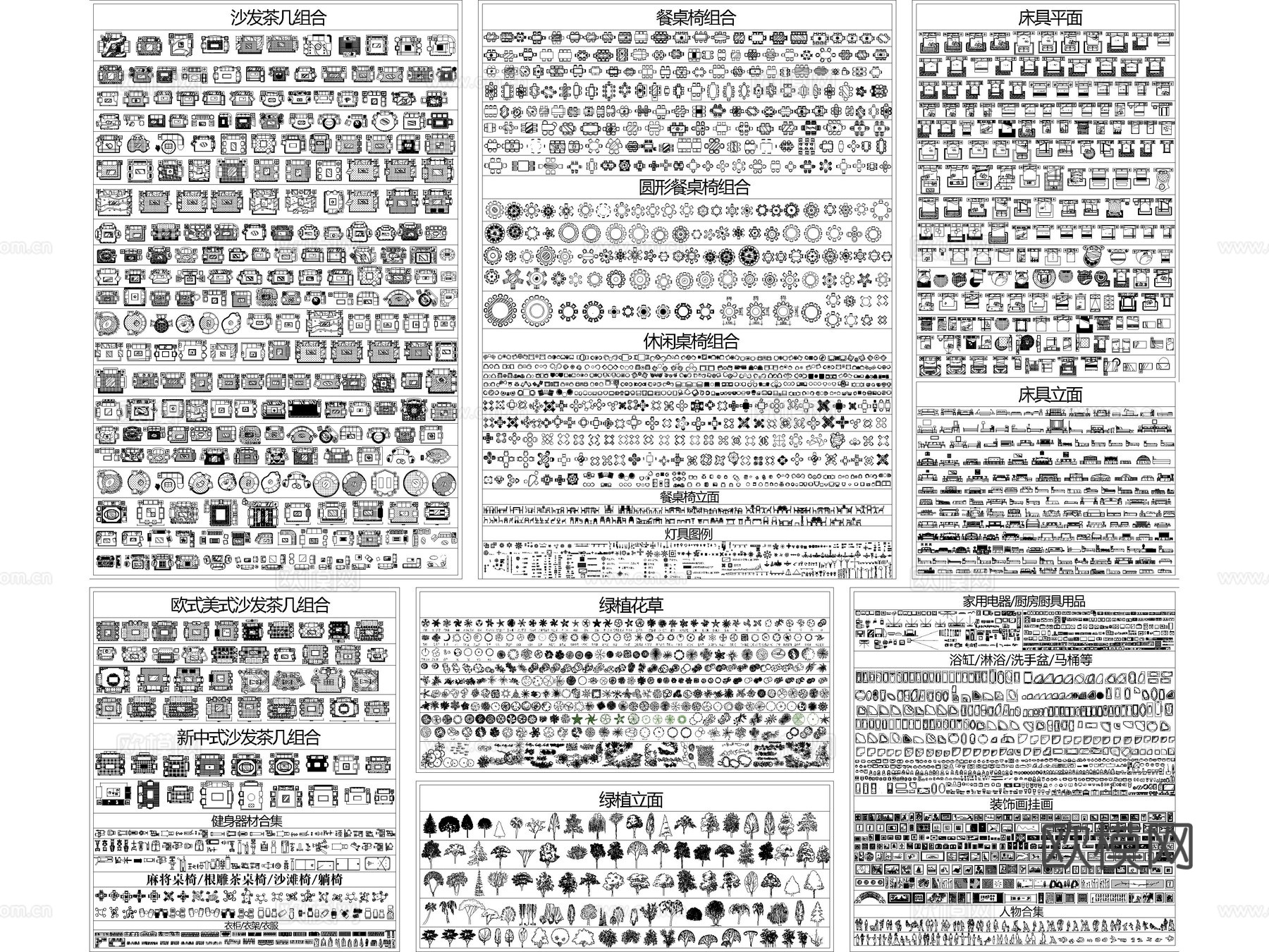 2025年最新超全家装工装园林景观CAD综合图库cad施工图