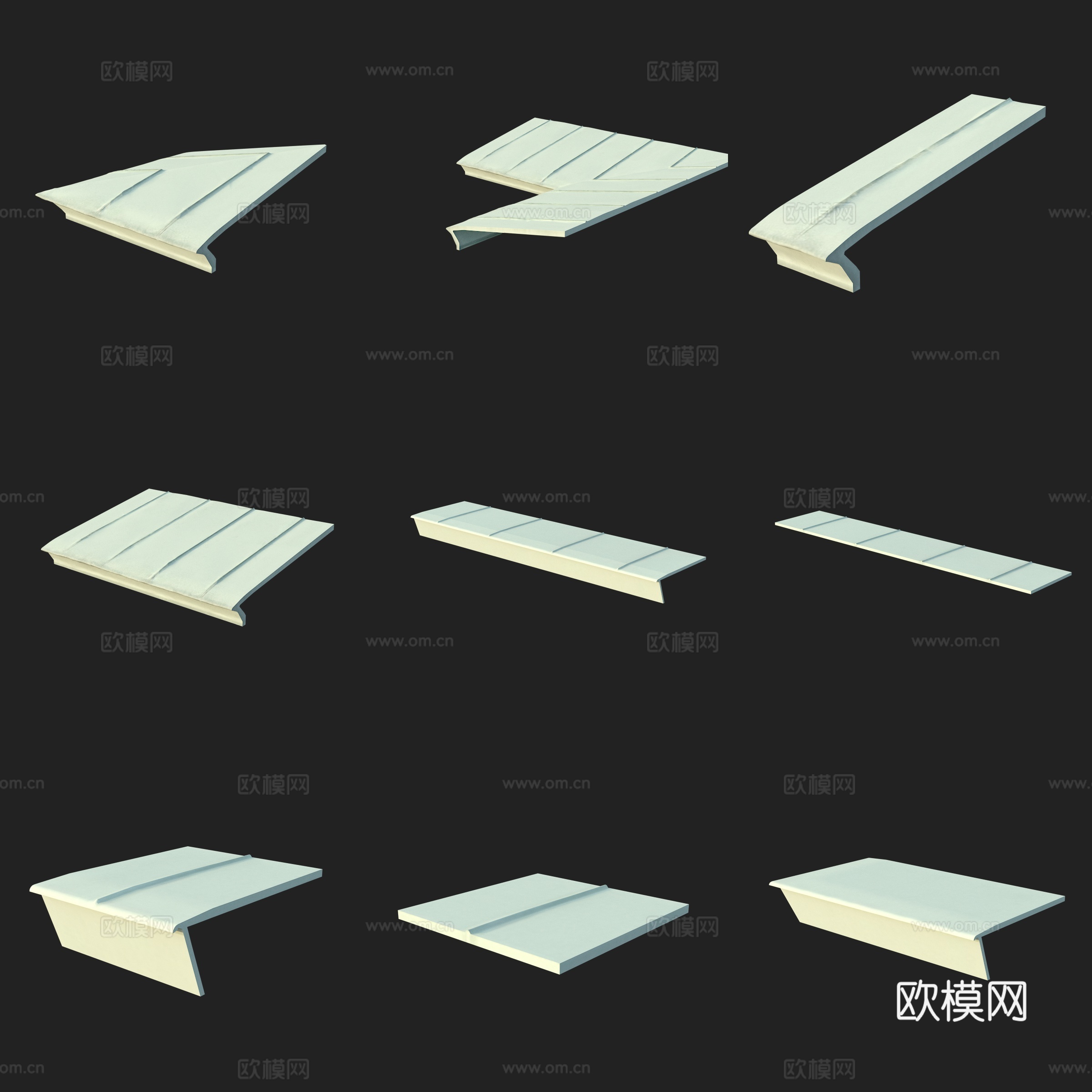 建筑构件屋檐屋顶3d模型
