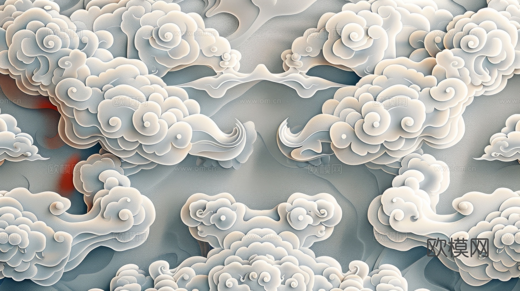 中式祥云壁纸壁画