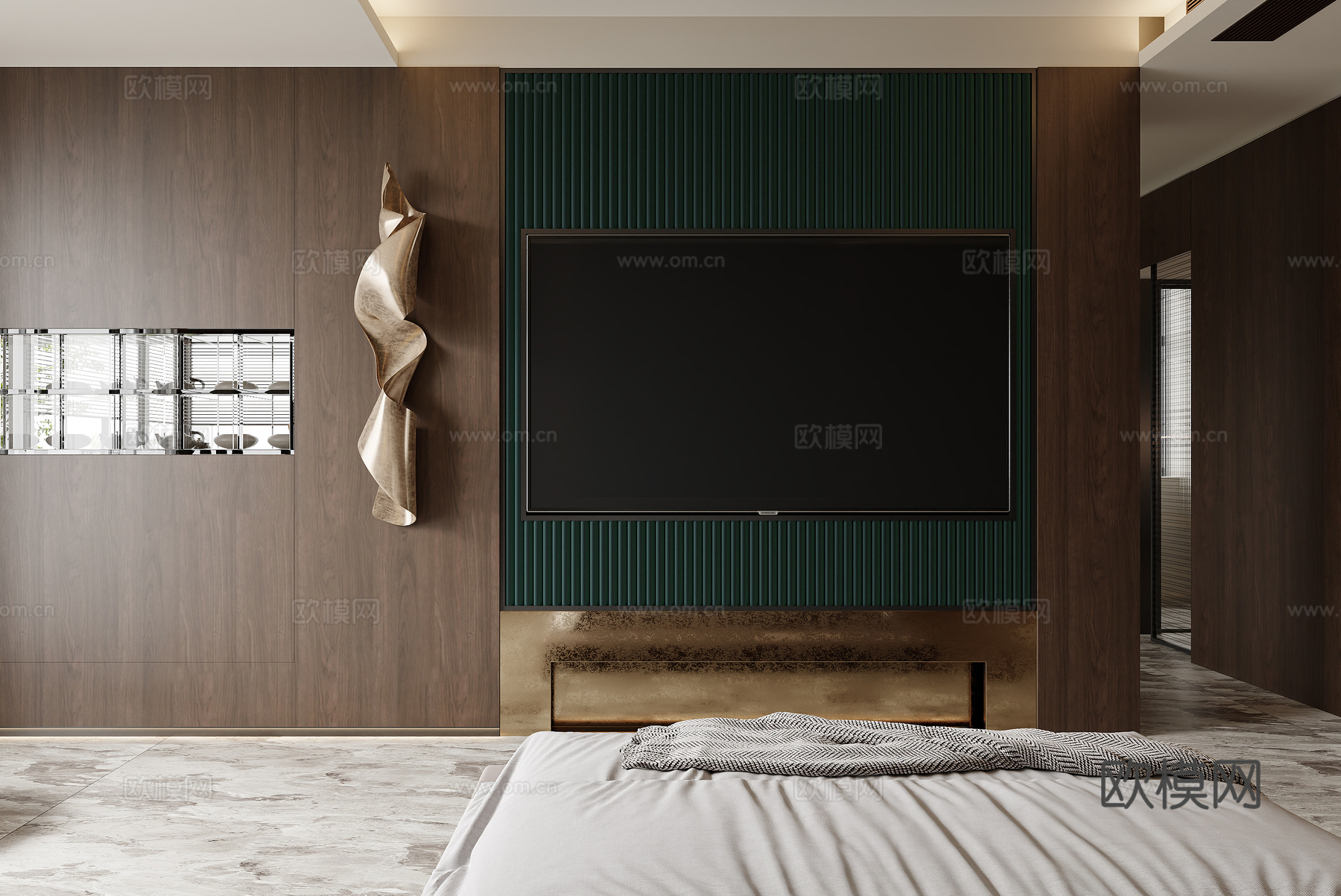 意式轻奢茶室3d模型
