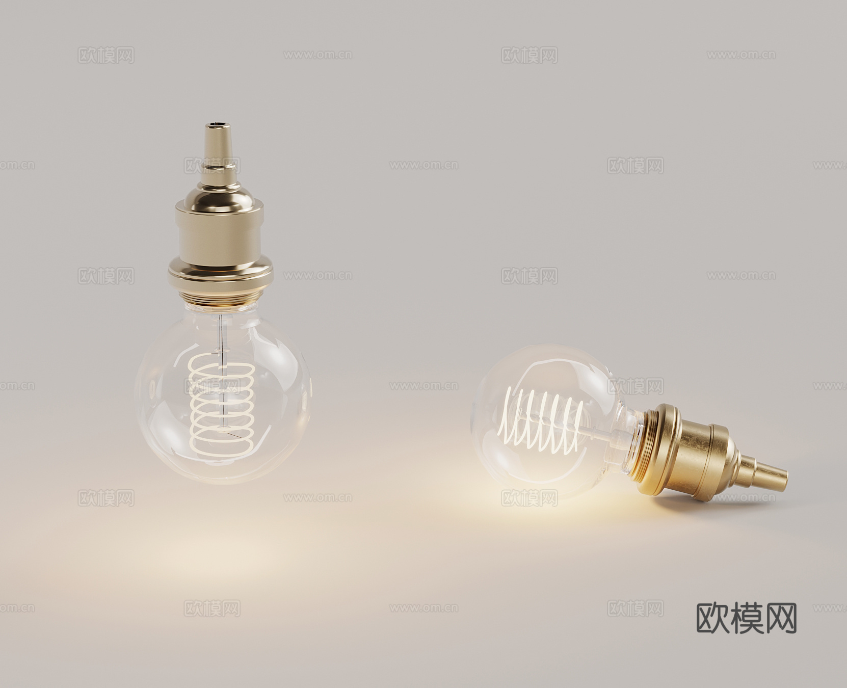现代灯泡 金属灯泡su模型