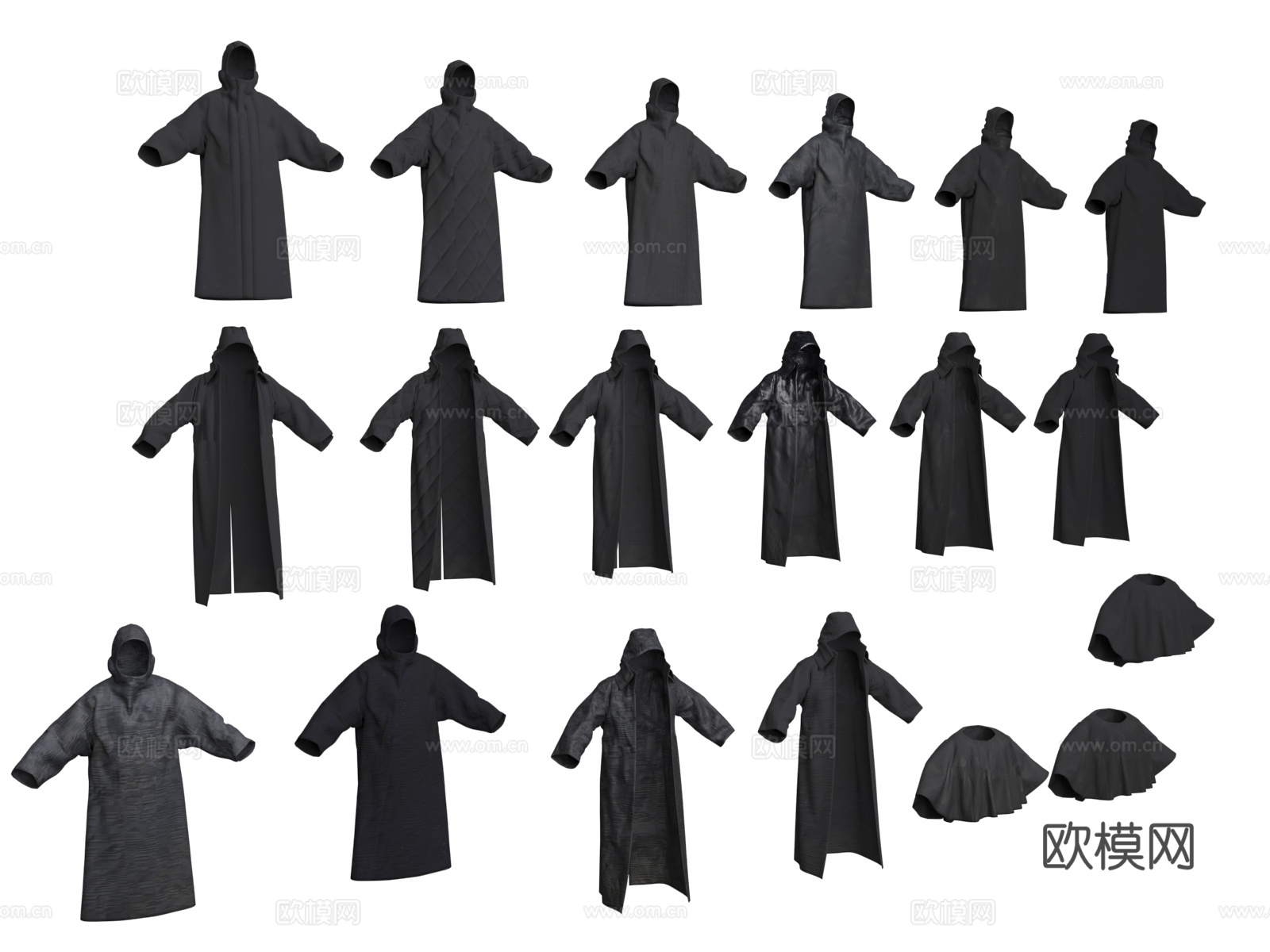 雨衣 赛博朋克风格 服装装饰 道具模型3d模型
