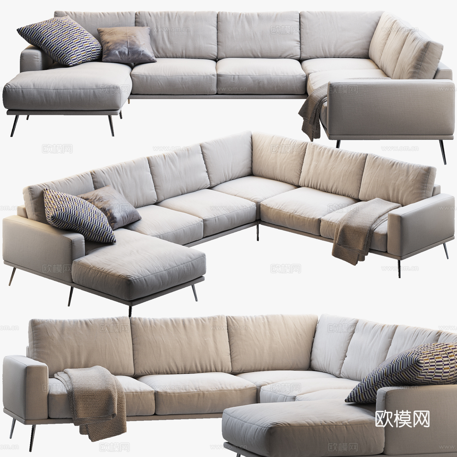 转角沙发3d模型