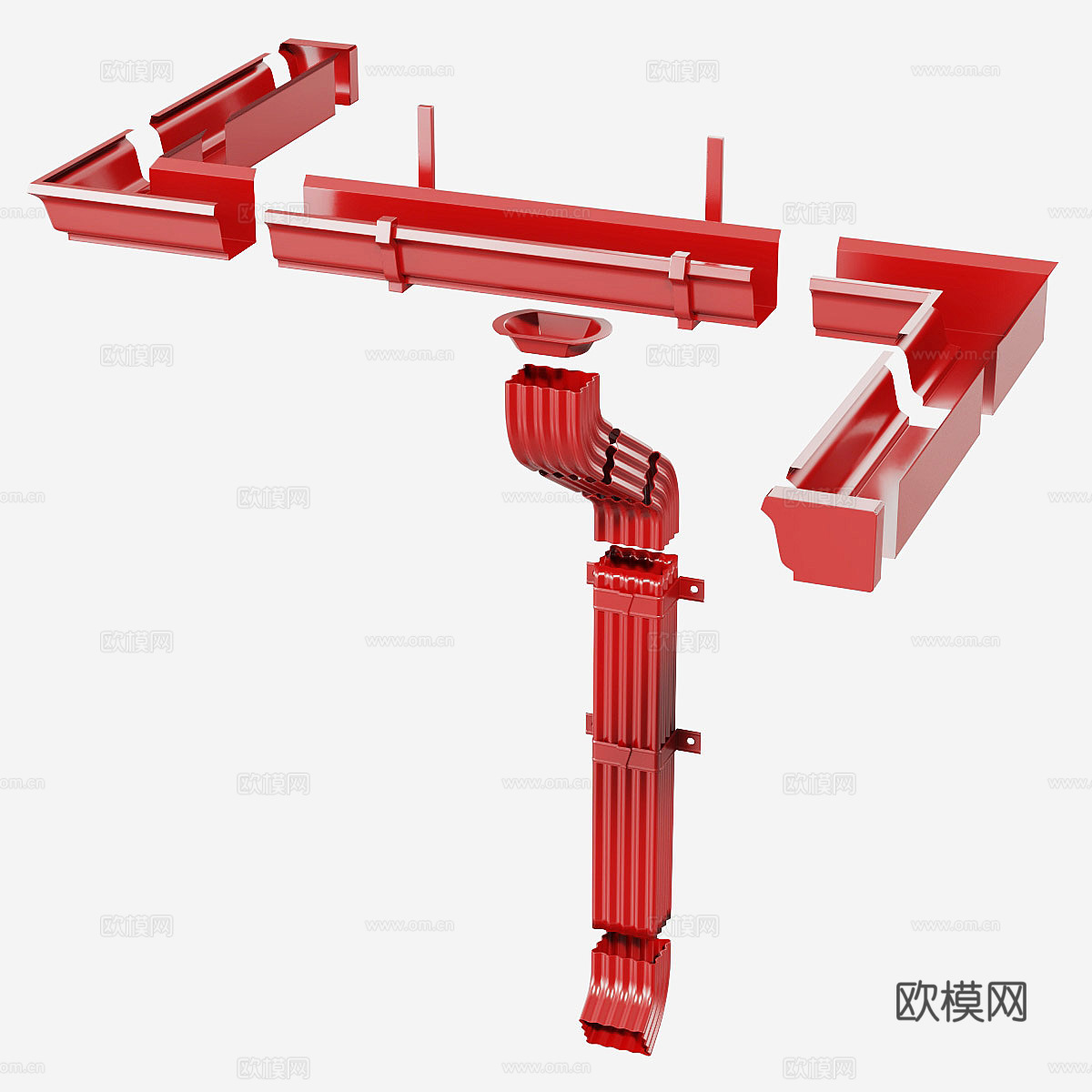 屋顶建筑构件3d模型
